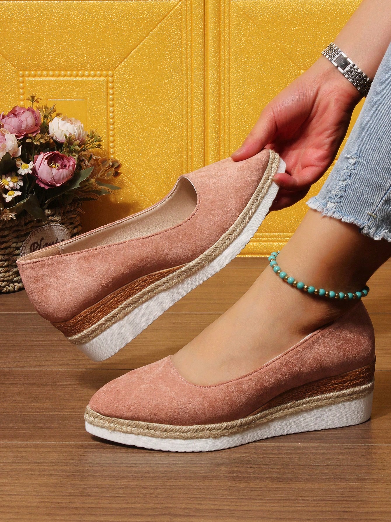 In Pink Women Wedges & Flatform