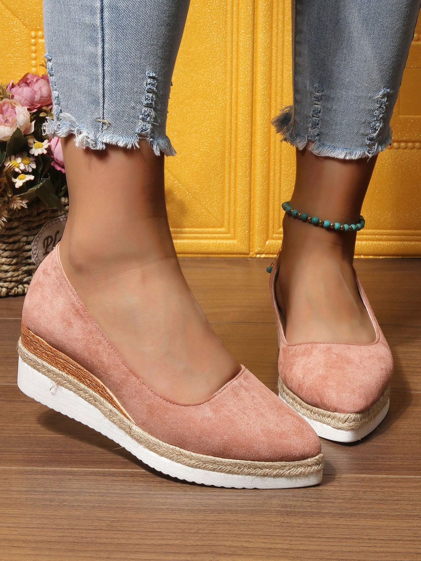 In Pink Women Wedges & Flatform