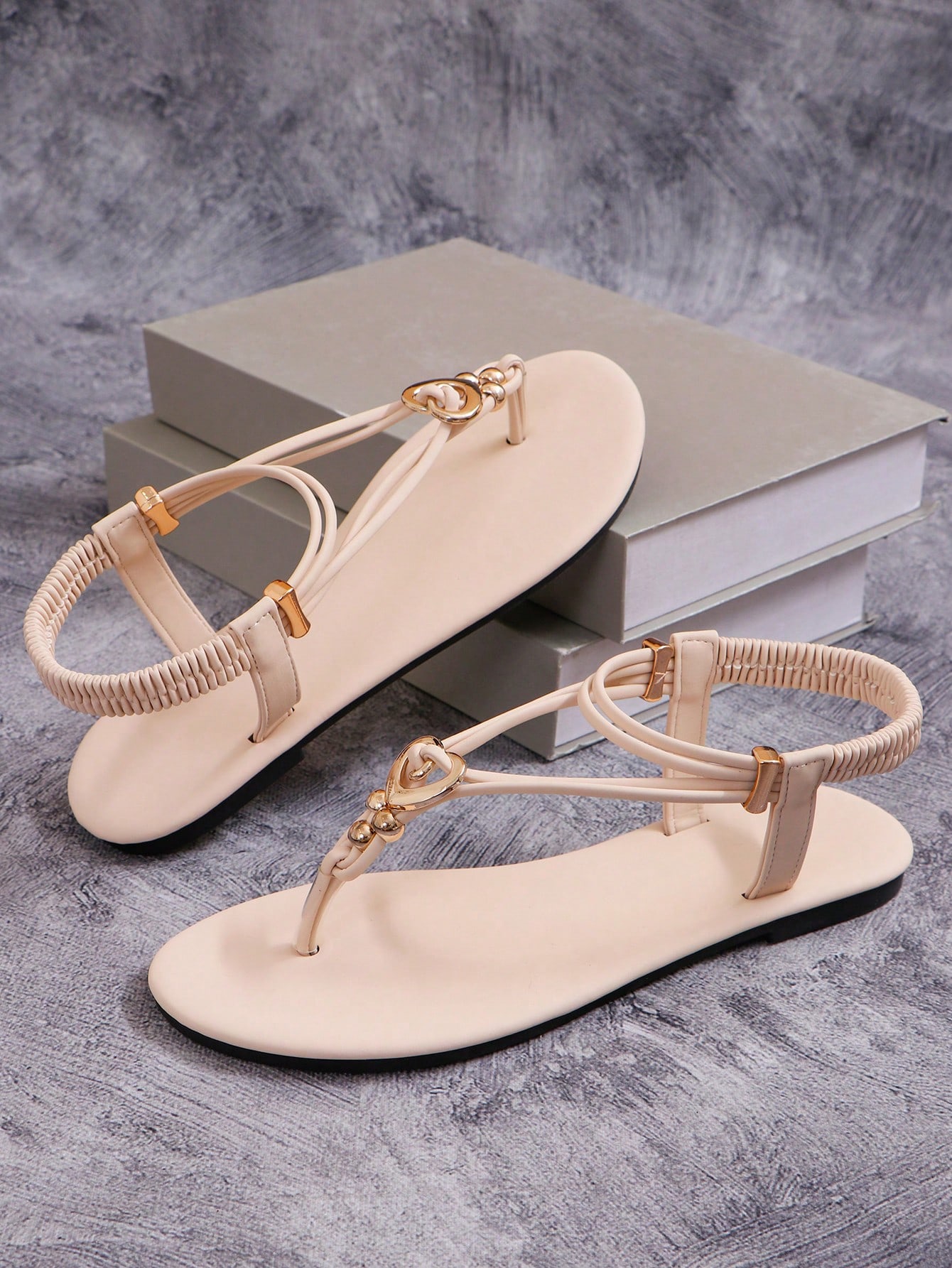 In Beige Women Flat Sandals