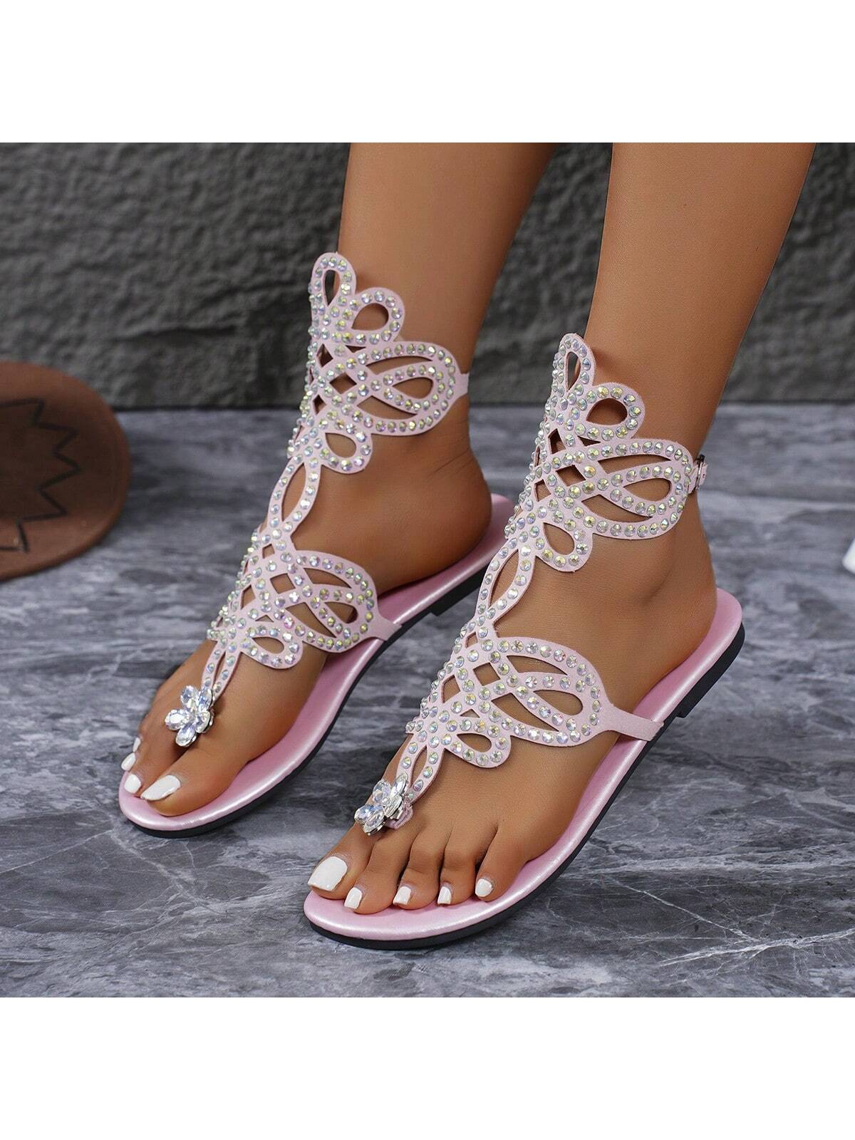 In Baby Pink Women Flat Sandals