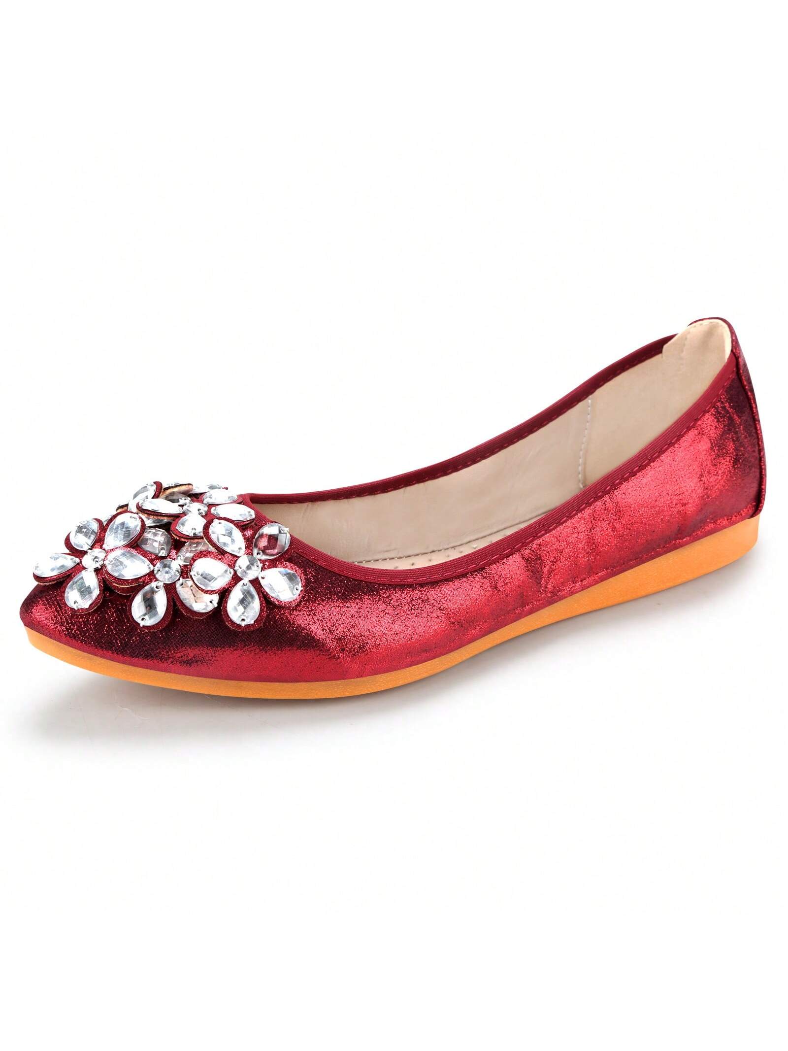 In Burgundy Women Flats