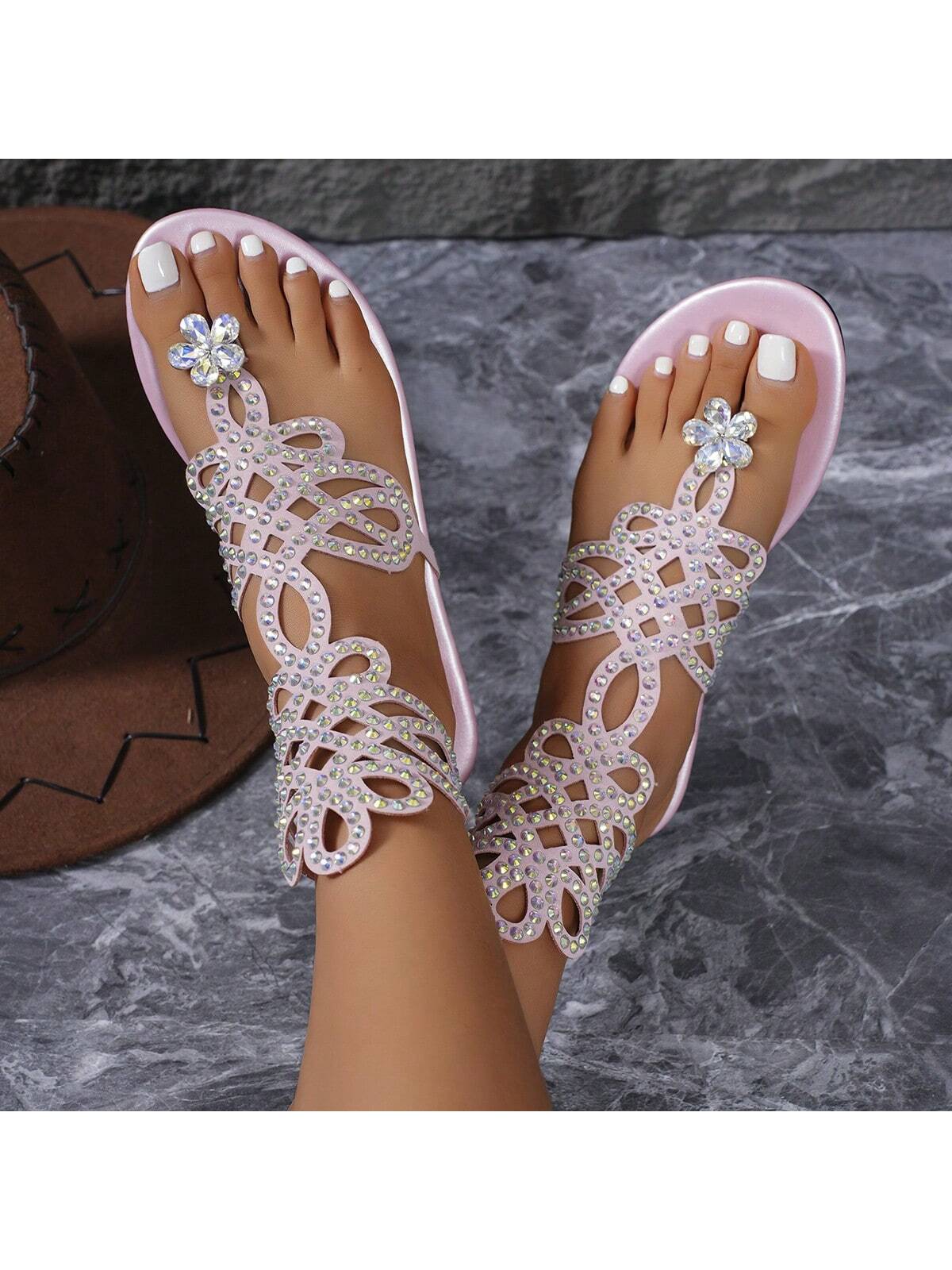 In Baby Pink Women Flat Sandals