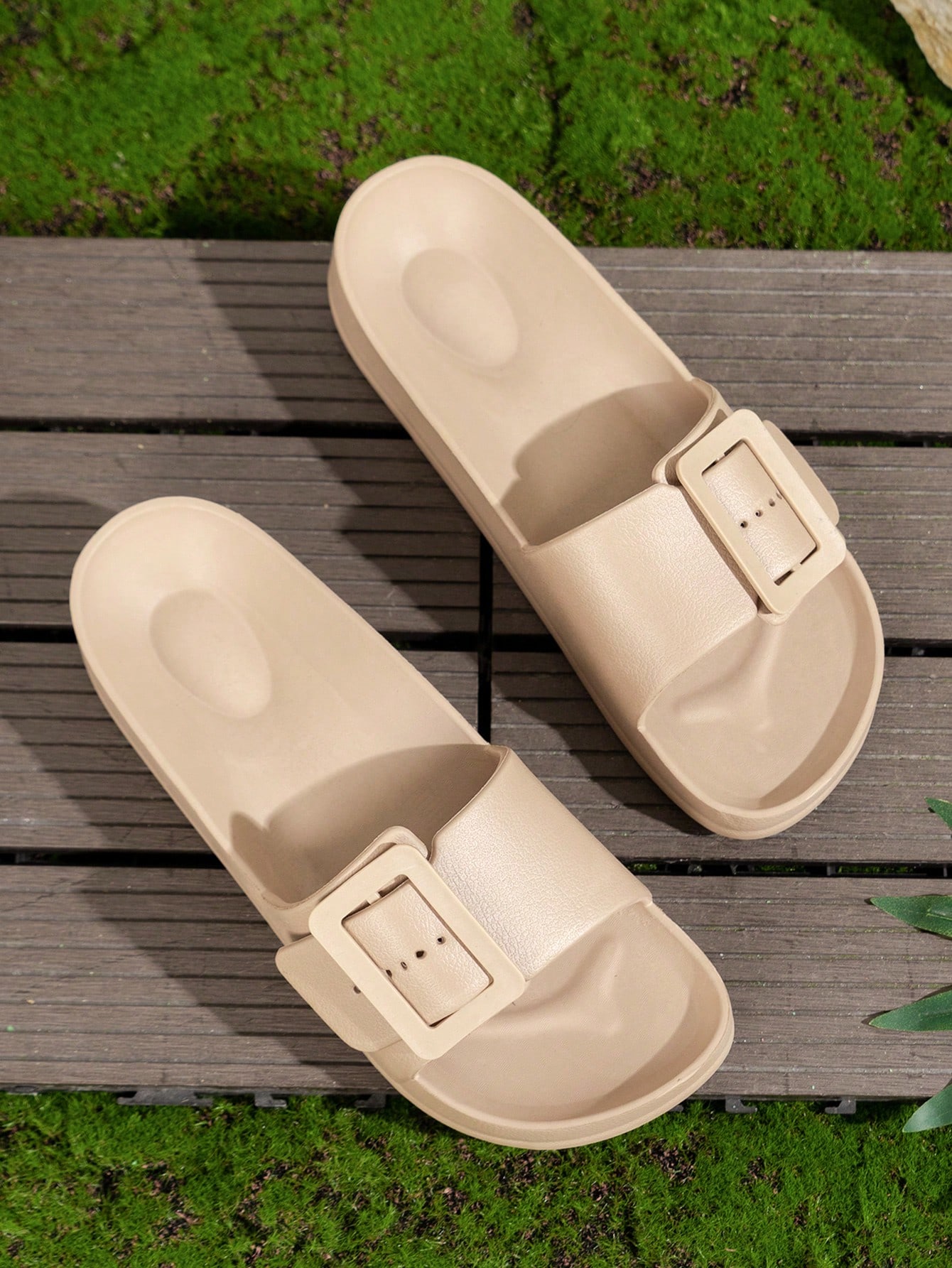 In Khaki Women Slides