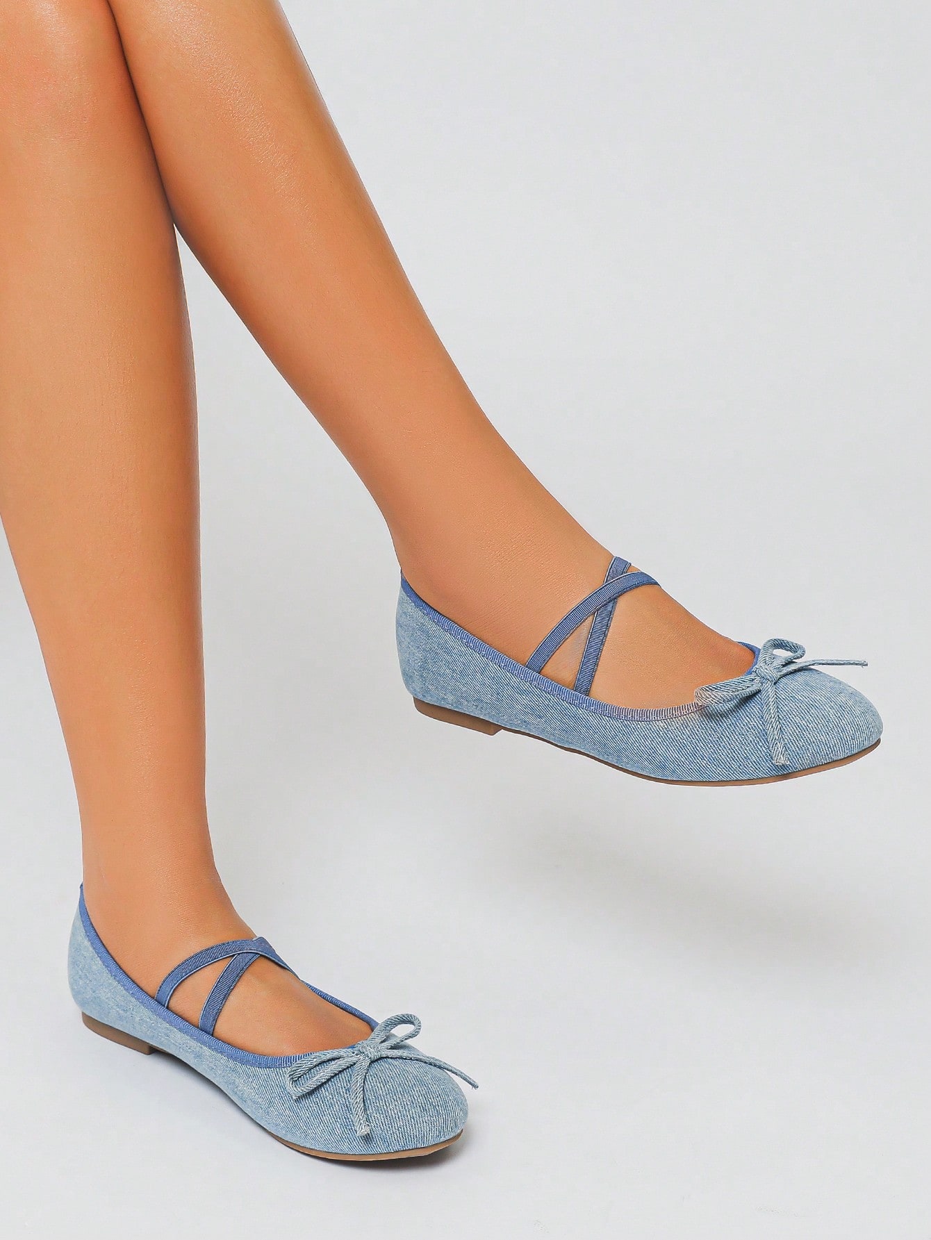 In Baby Blue Women Flats