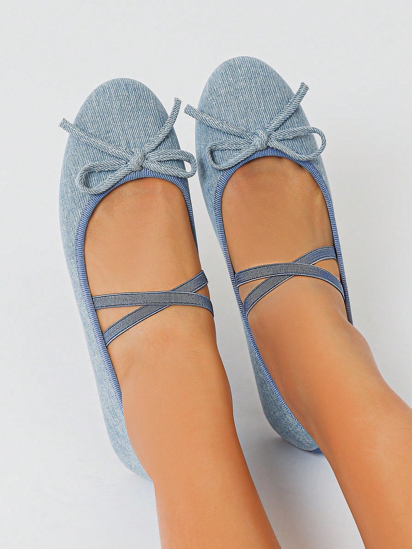 In Baby Blue Women Flats