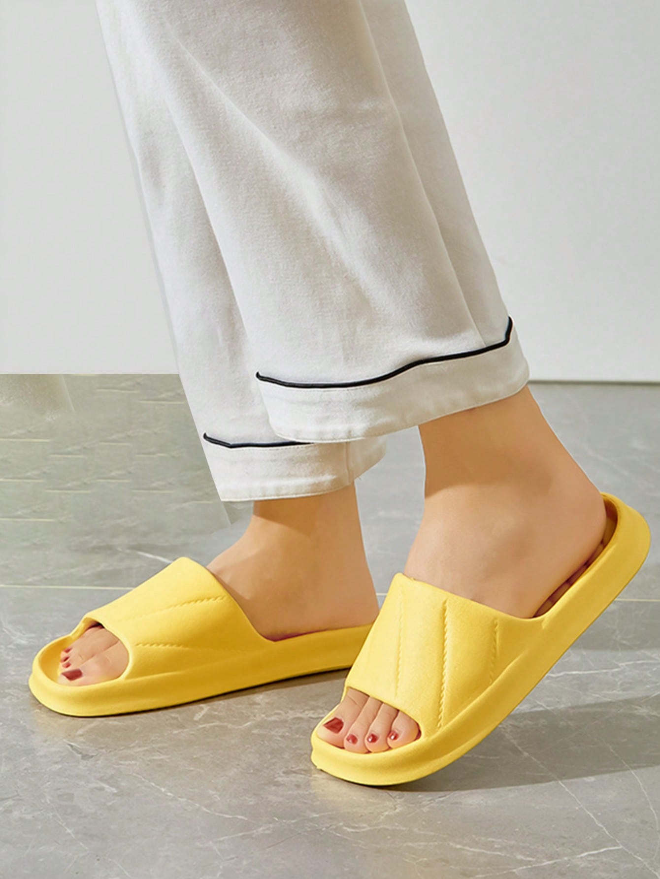 In Yellow Women Home Slippers