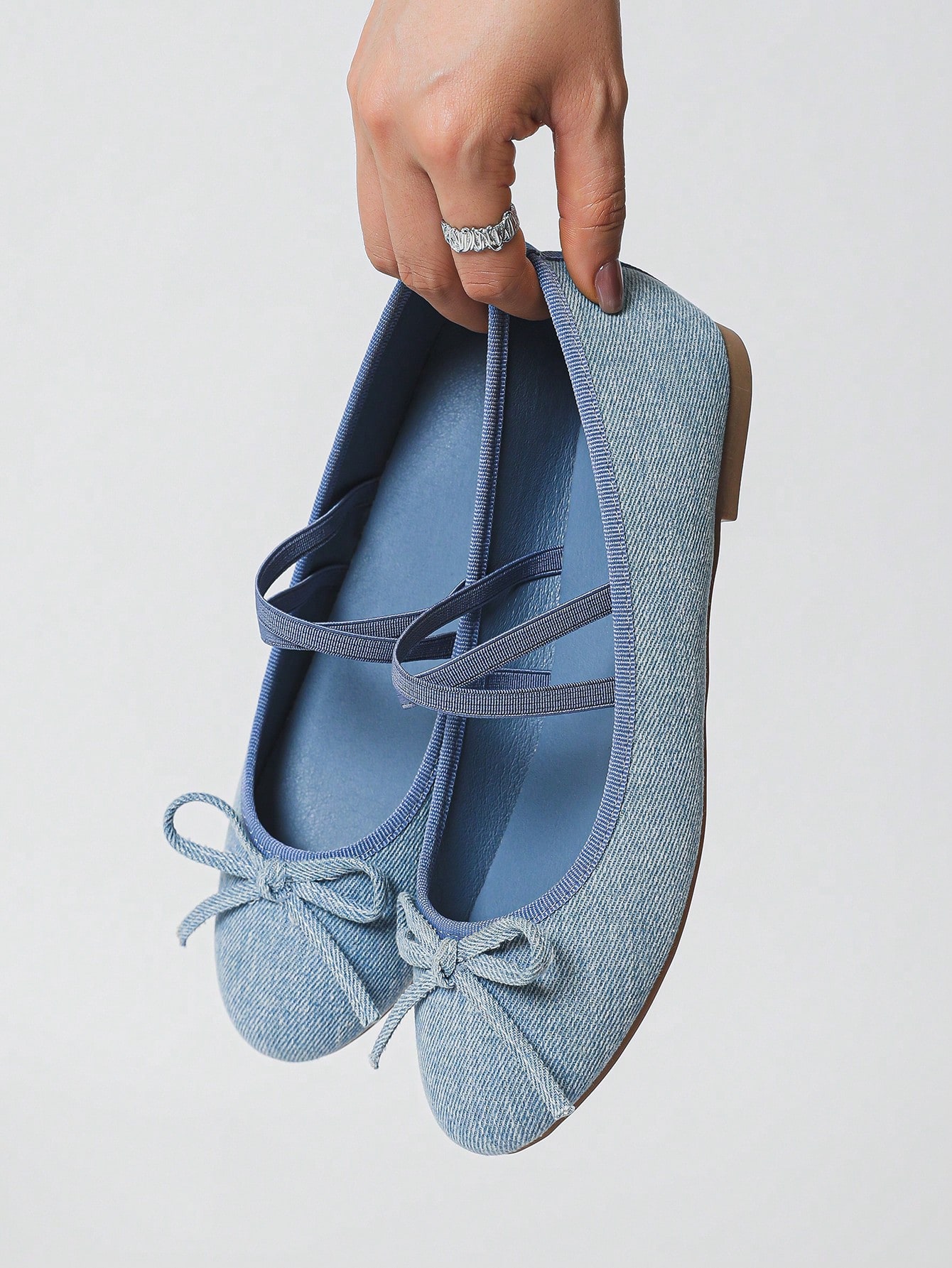 In Baby Blue Women Flats