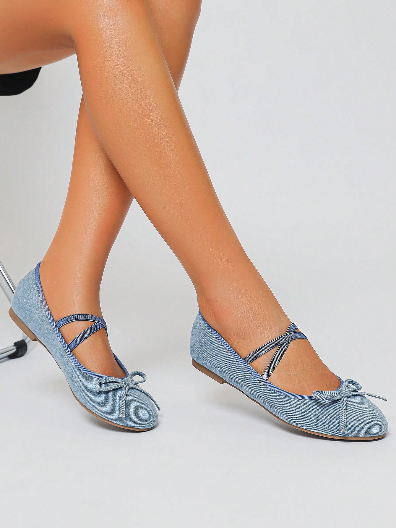 In Baby Blue Women Flats