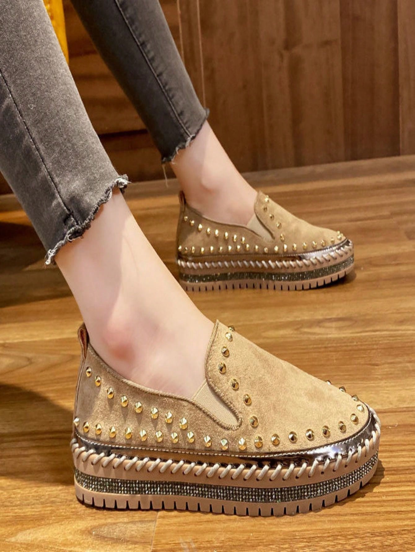 In Khaki Women Wedges & Flatform