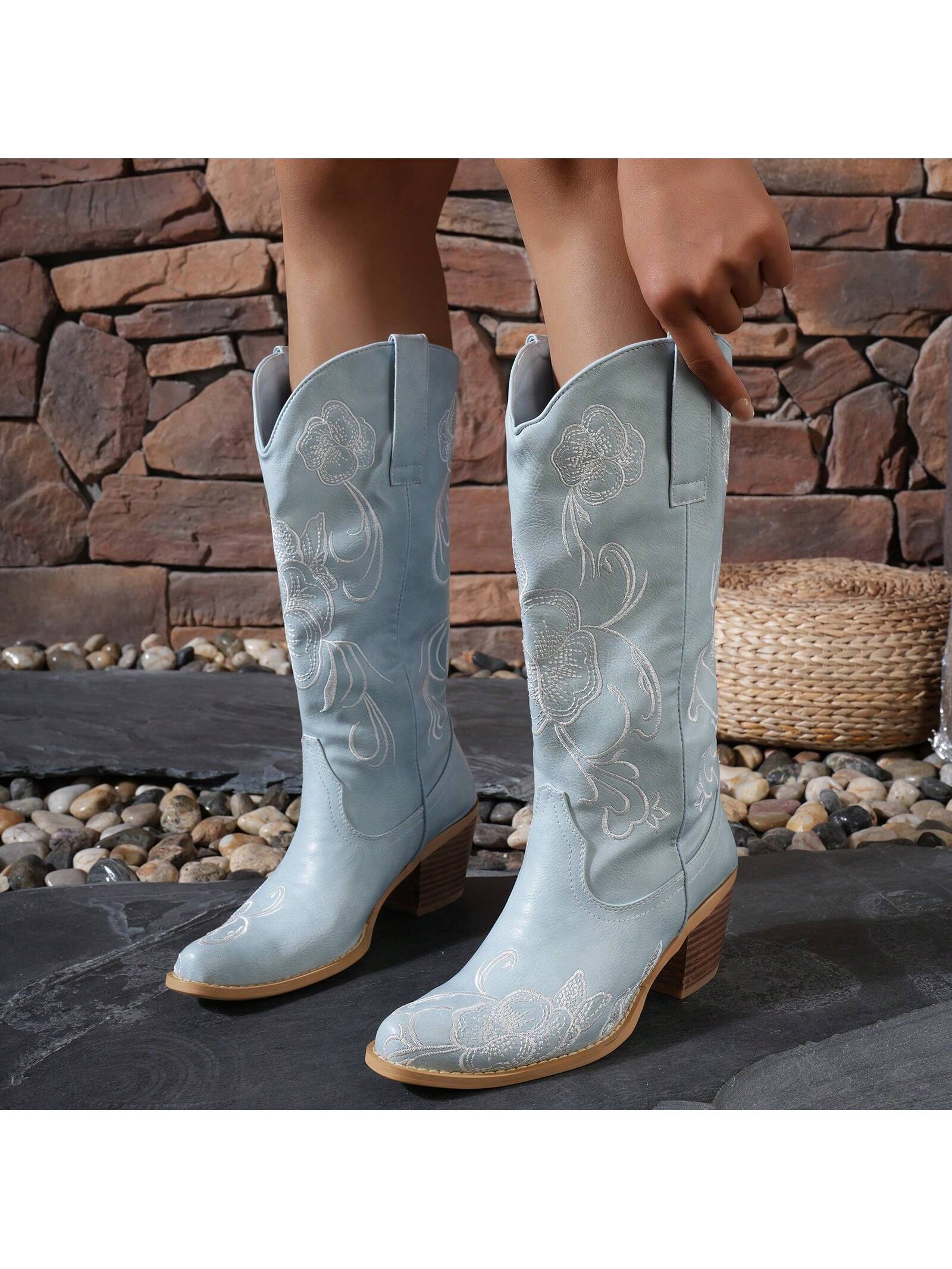 In Blue Women Mid-Calf Boots