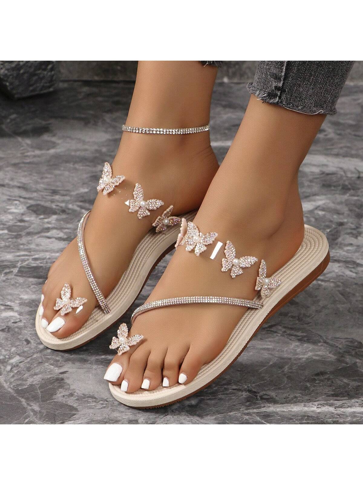 In Baby Pink Women Flat Sandals