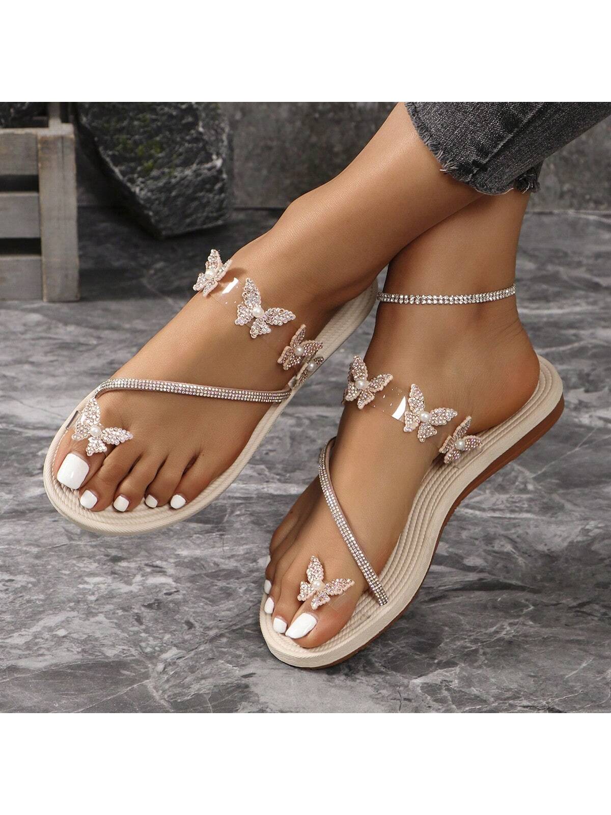 In Baby Pink Women Flat Sandals