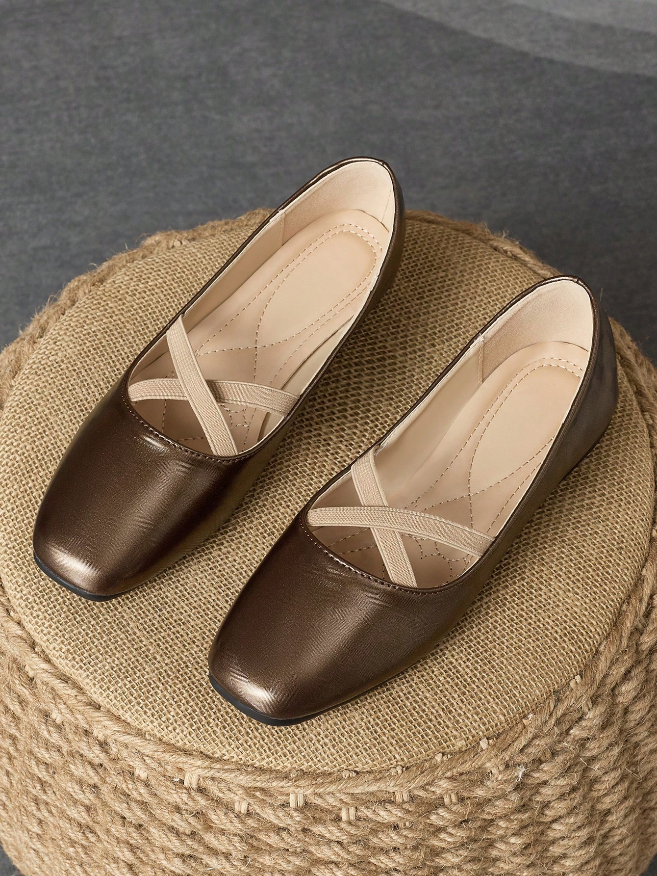 In Coffee Brown Women Flats