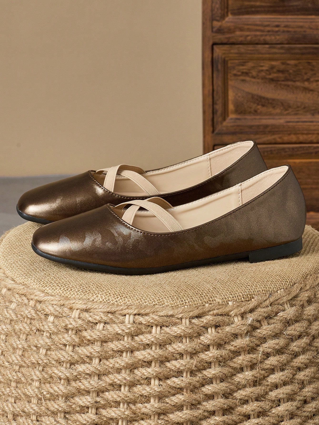 In Coffee Brown Women Flats