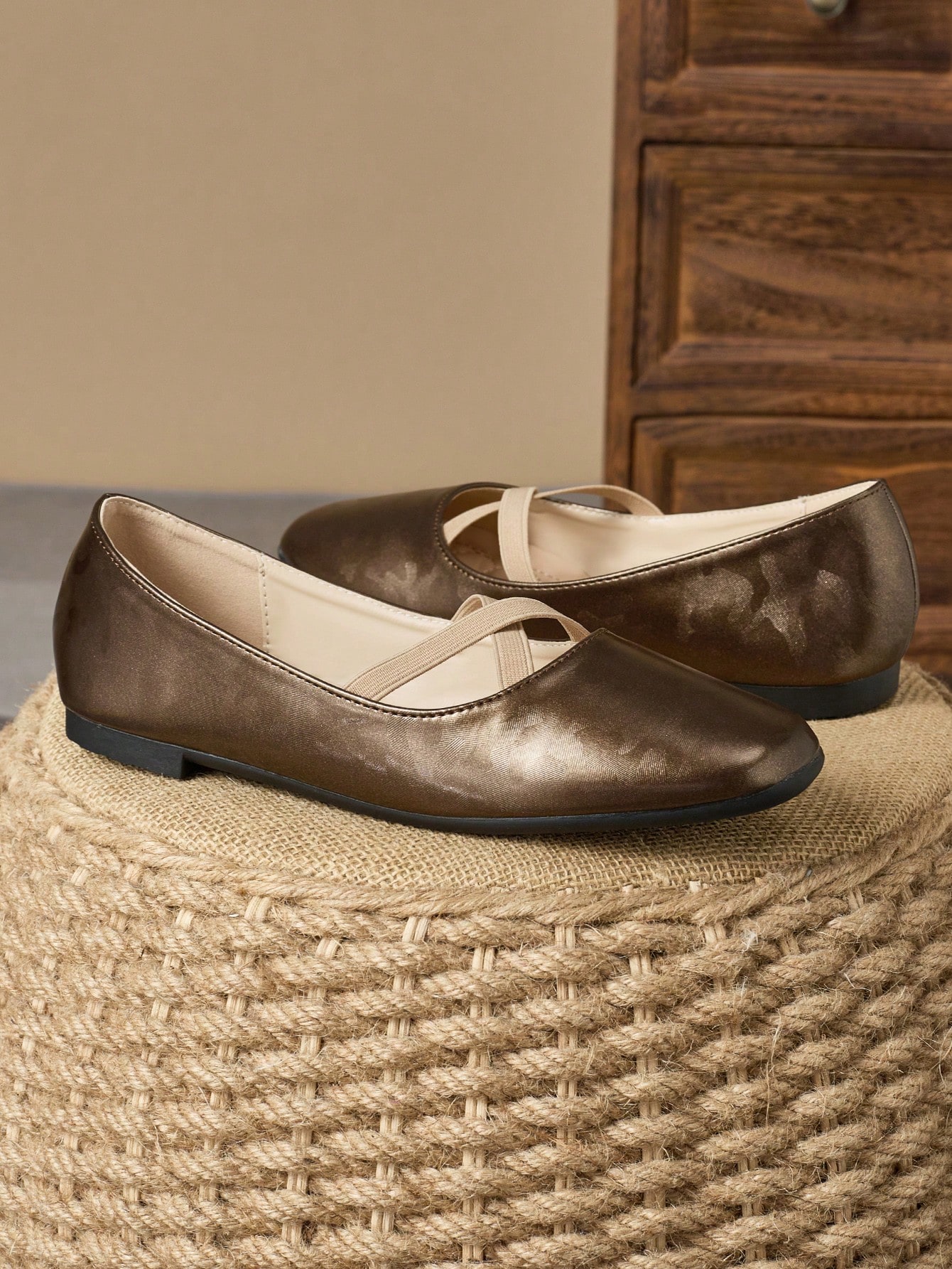 In Coffee Brown Women Flats