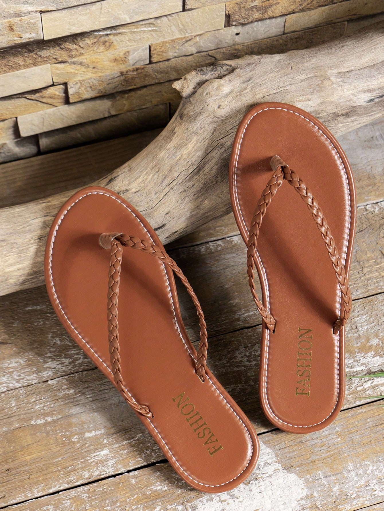 In Brown Women Flip-Flops