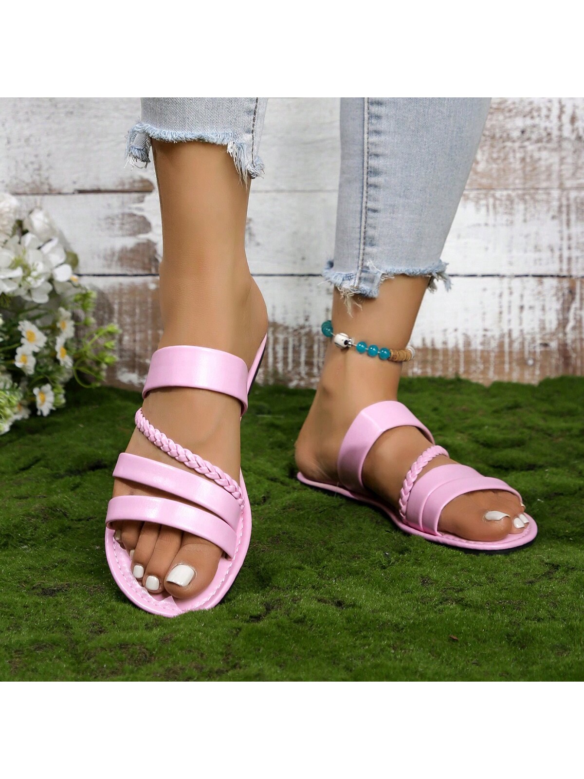 In Pink Women Flat Sandals