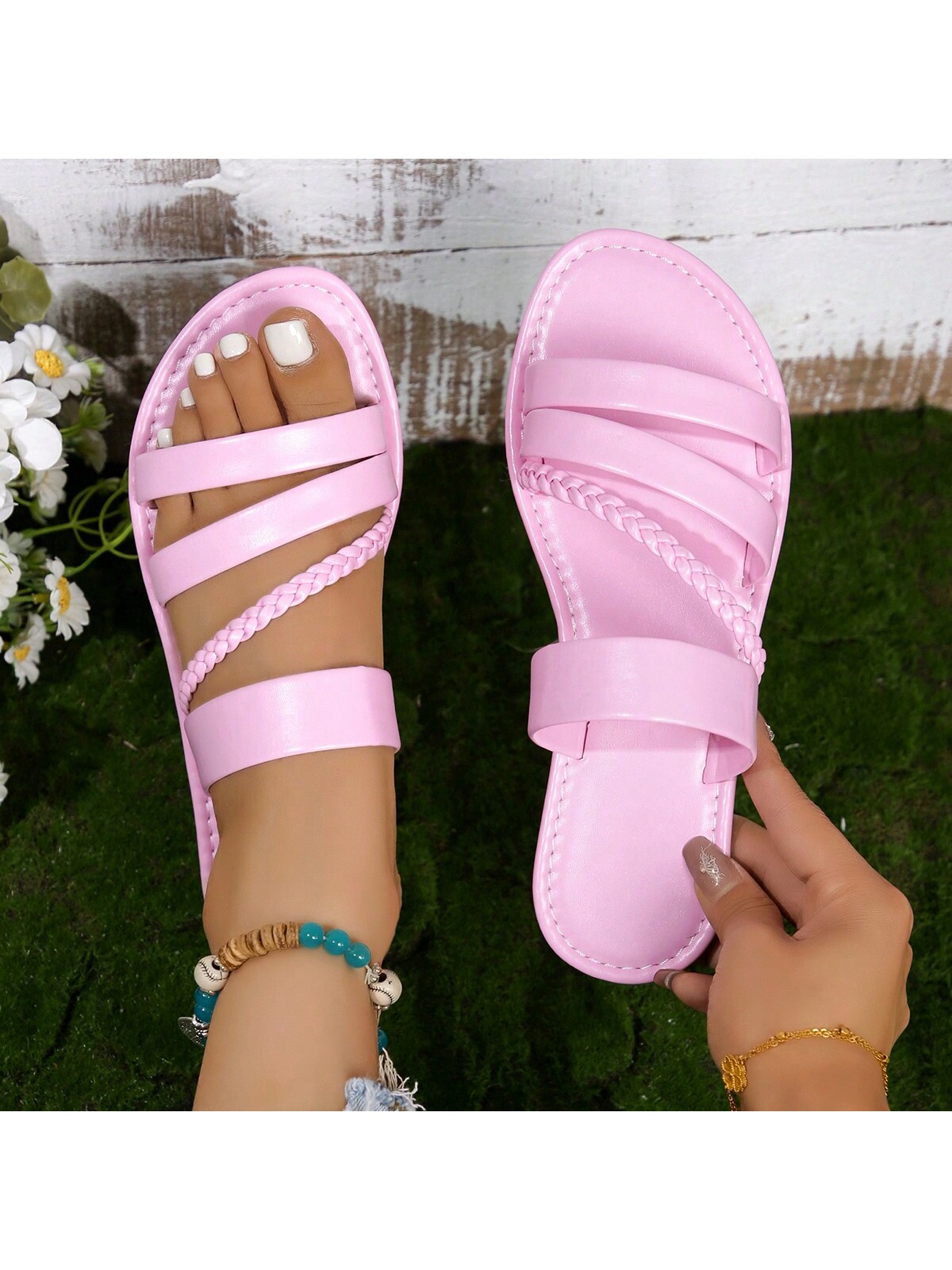 In Pink Women Flat Sandals