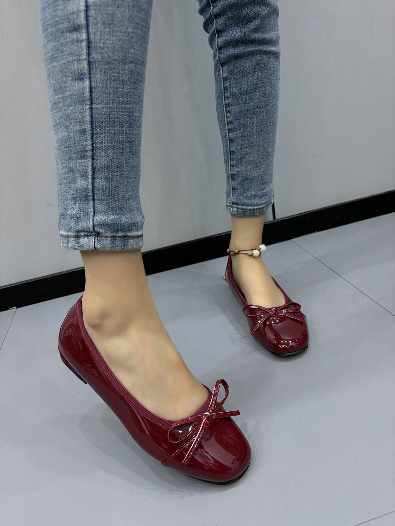 In Burgundy Women Shoes