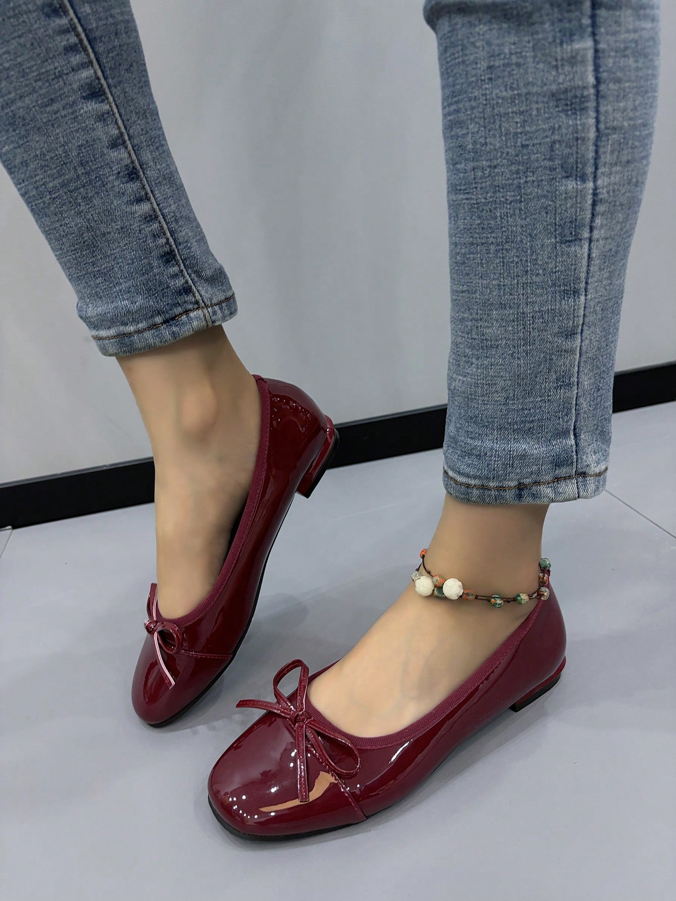 In Burgundy Women Shoes