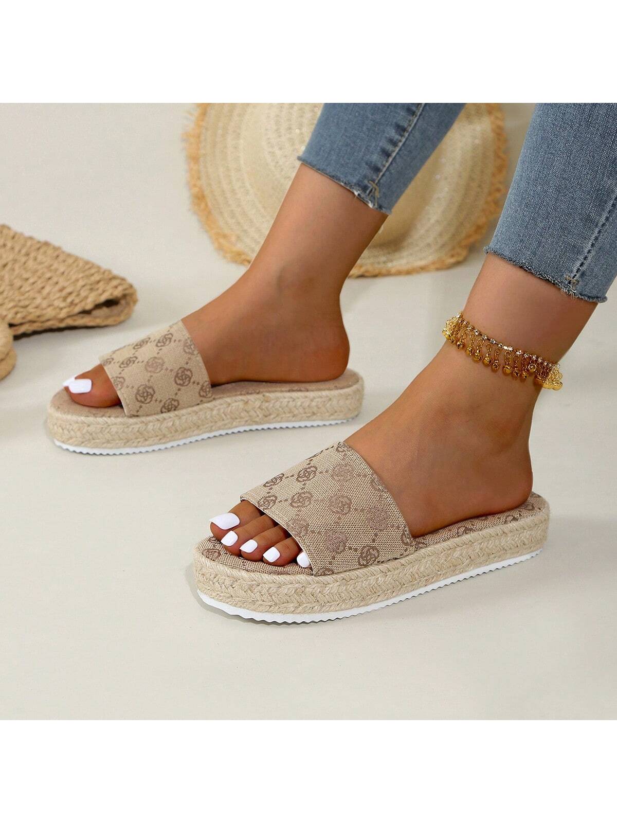 In Khaki Women Home Slippers