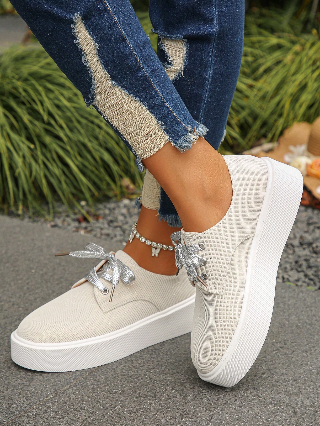 In Beige Women Wedges & Flatform