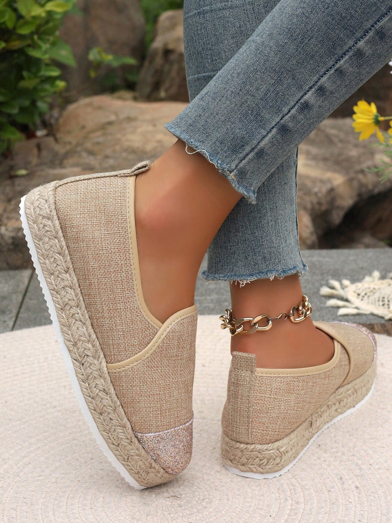 In Beige Women Wedges & Flatform