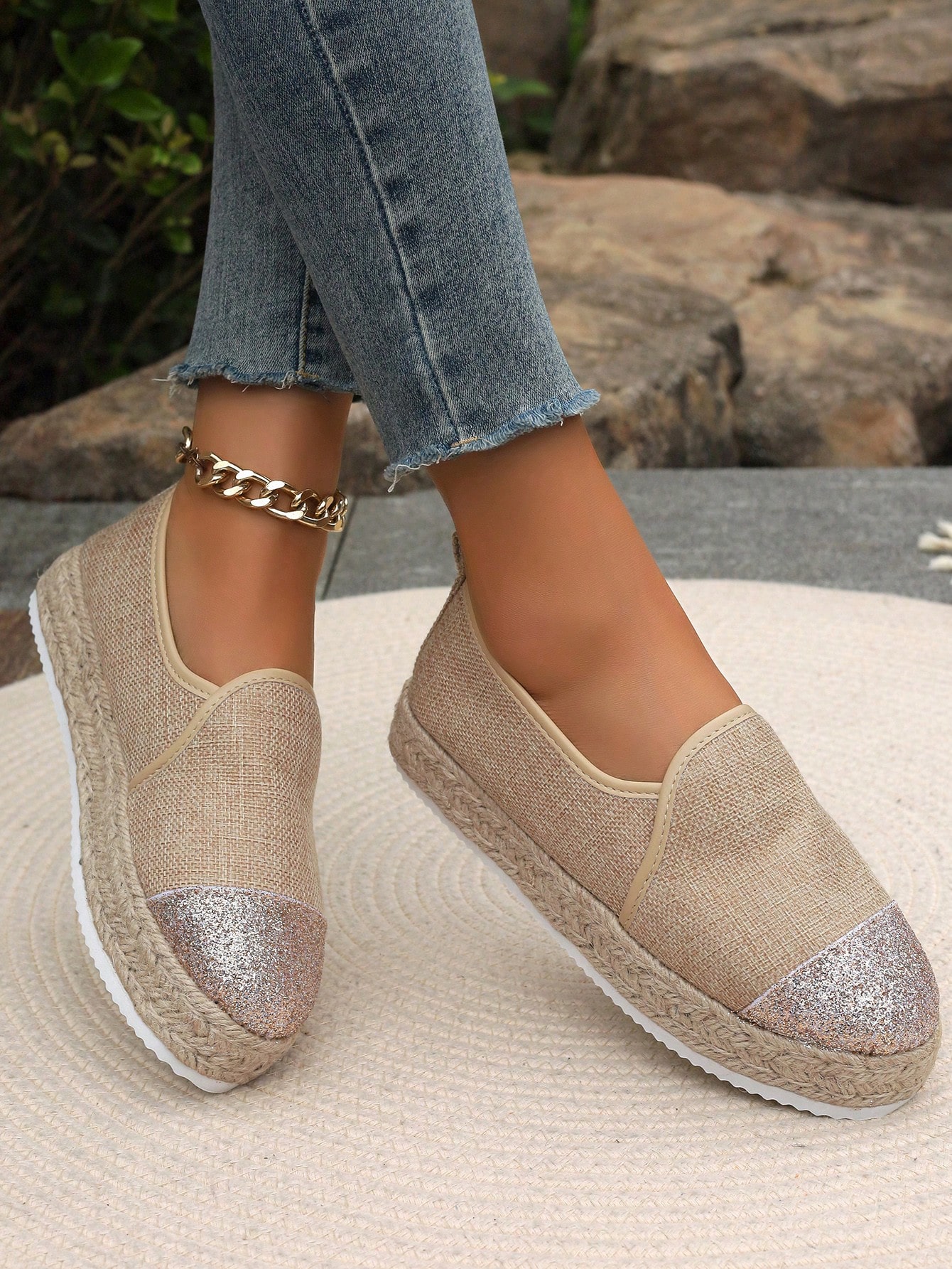 In Beige Women Wedges & Flatform