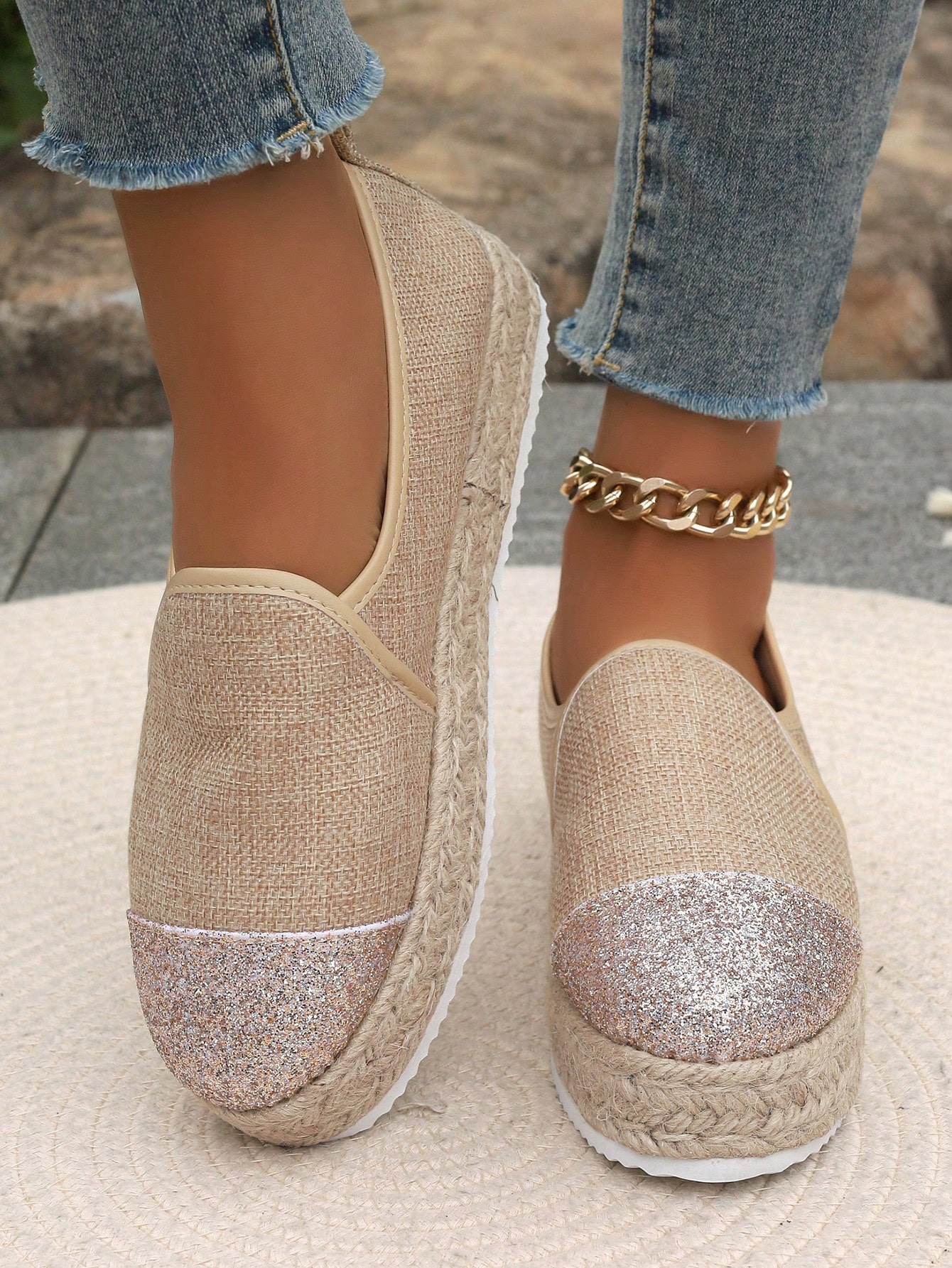 In Beige Women Wedges & Flatform