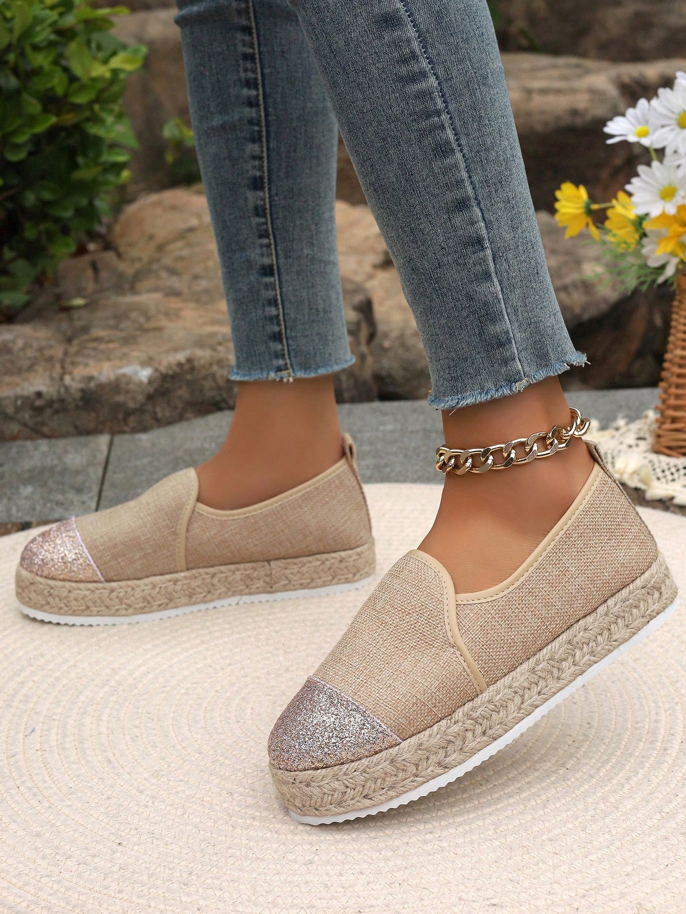 In Beige Women Wedges & Flatform