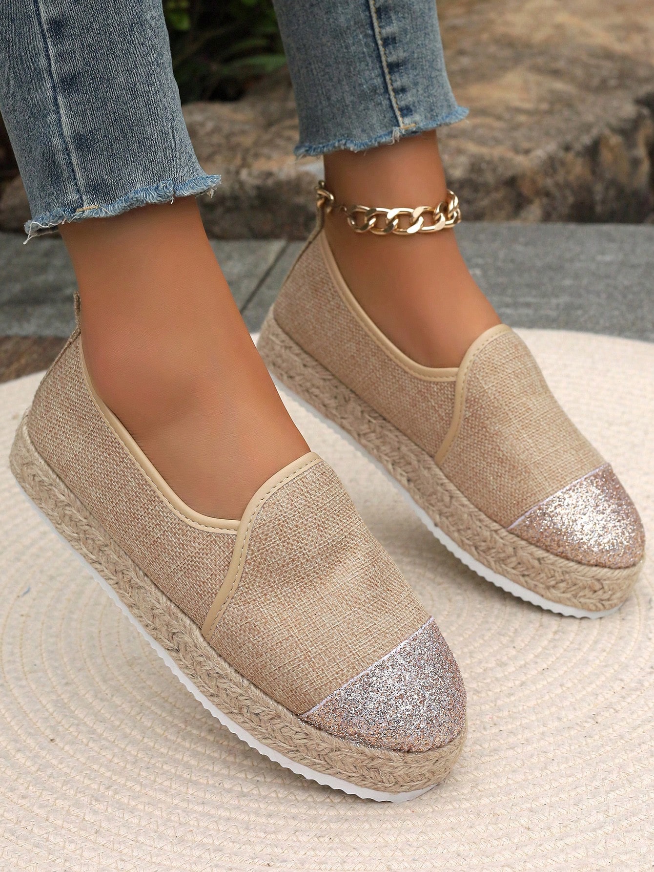 In Beige Women Wedges & Flatform