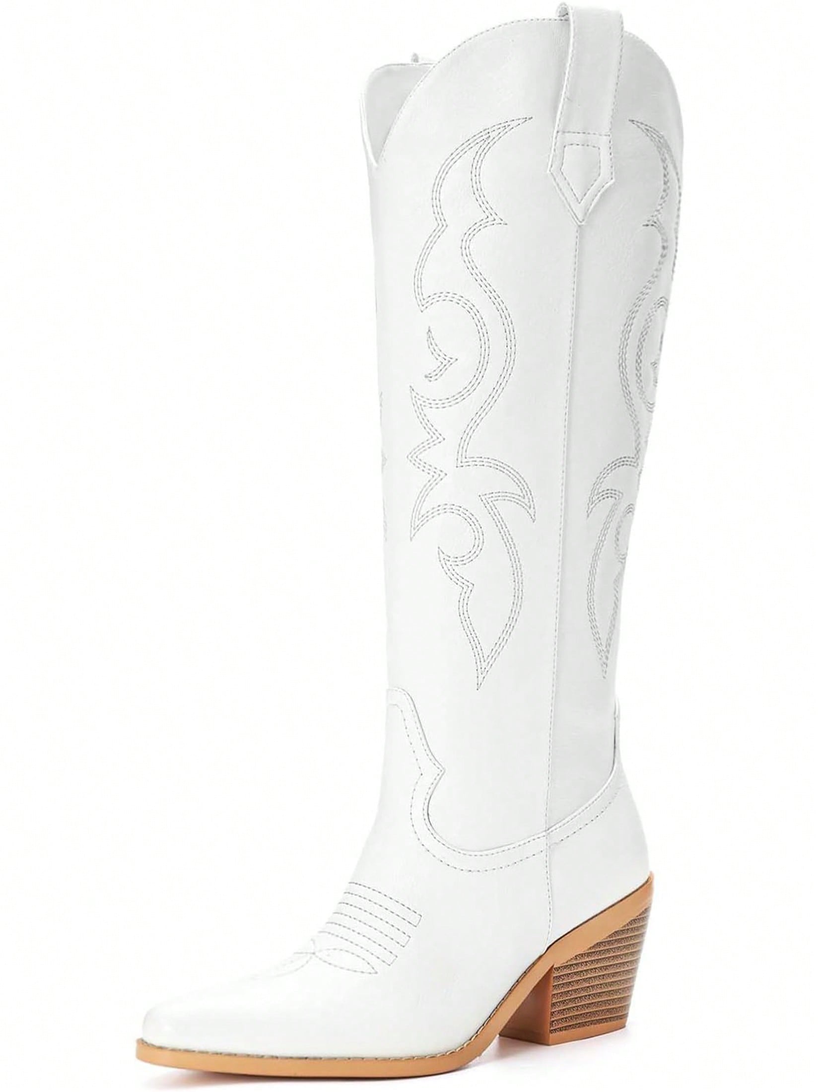 In White Women Over-the-Knee Boots