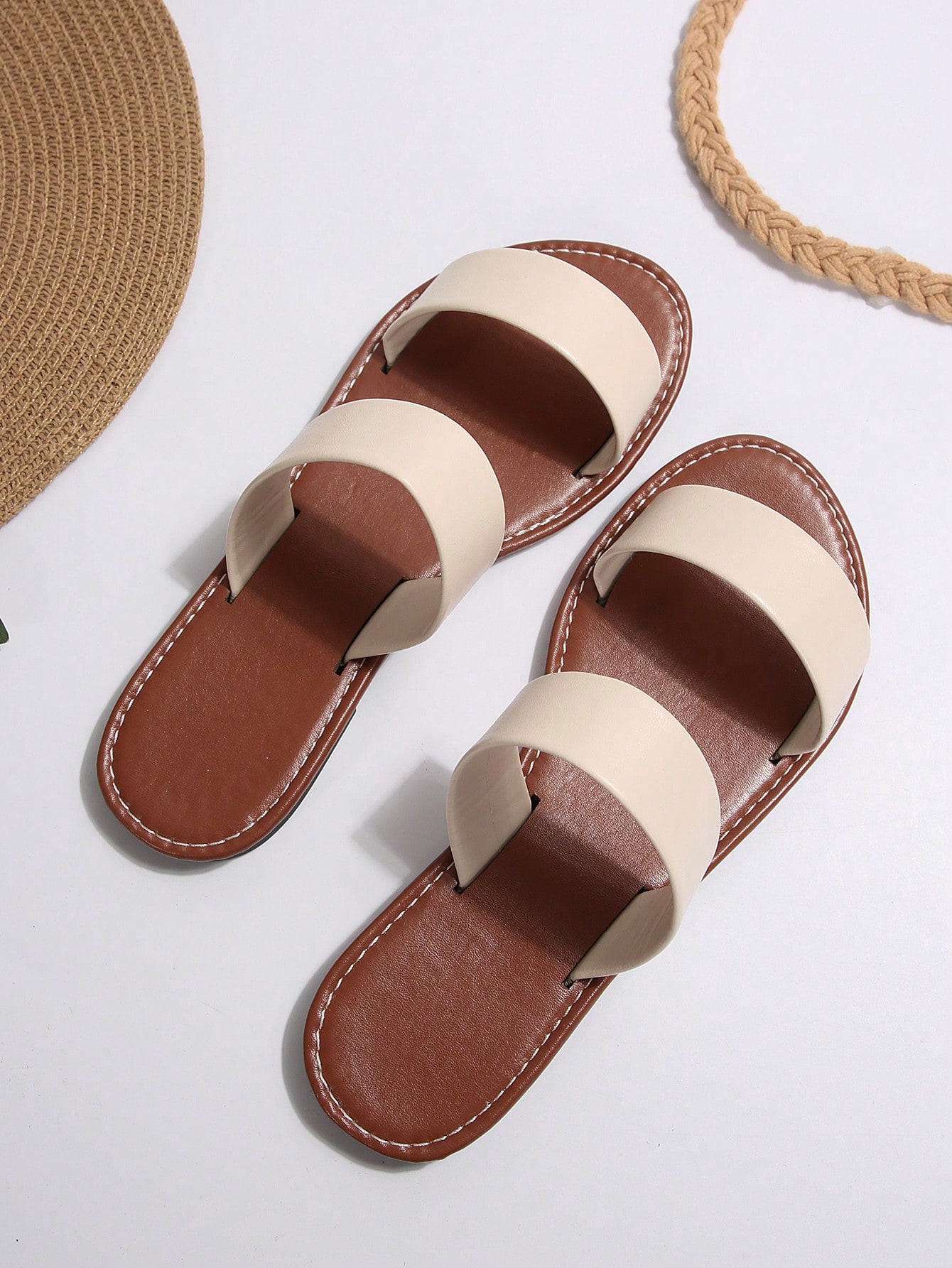 In Beige Women Flat Sandals