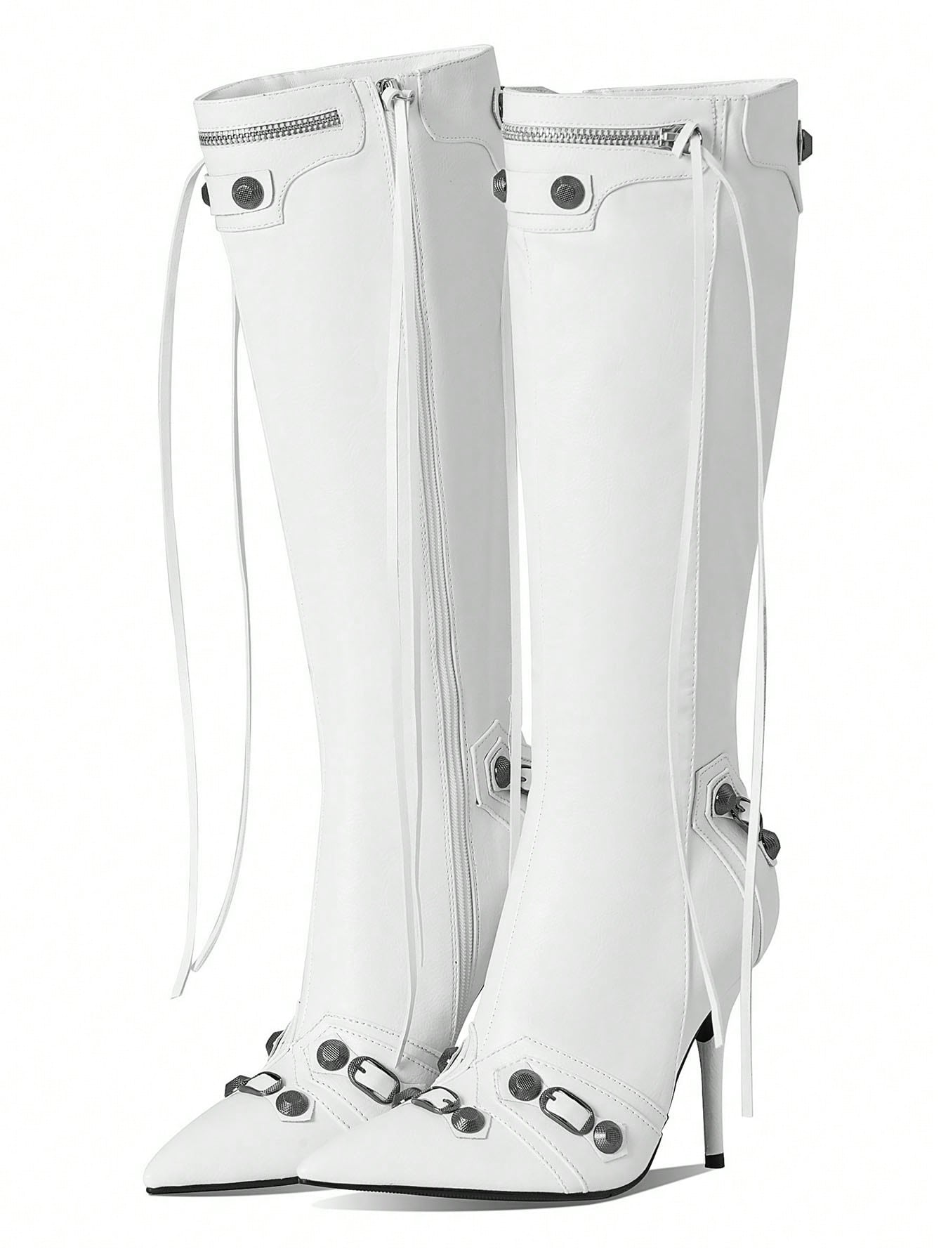 In White Women Knee-High Boots