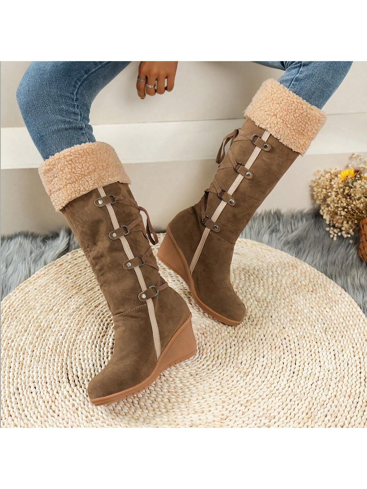 In Khaki Women Fashion Boots