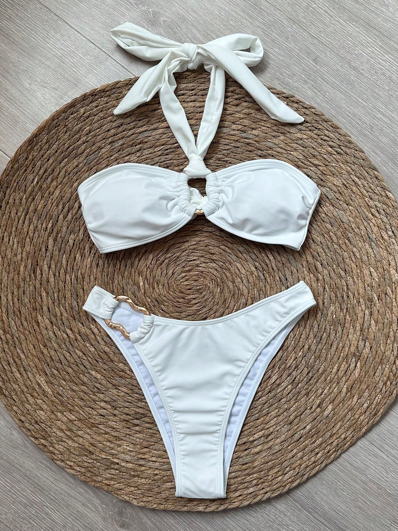 In White Women Bikini Sets