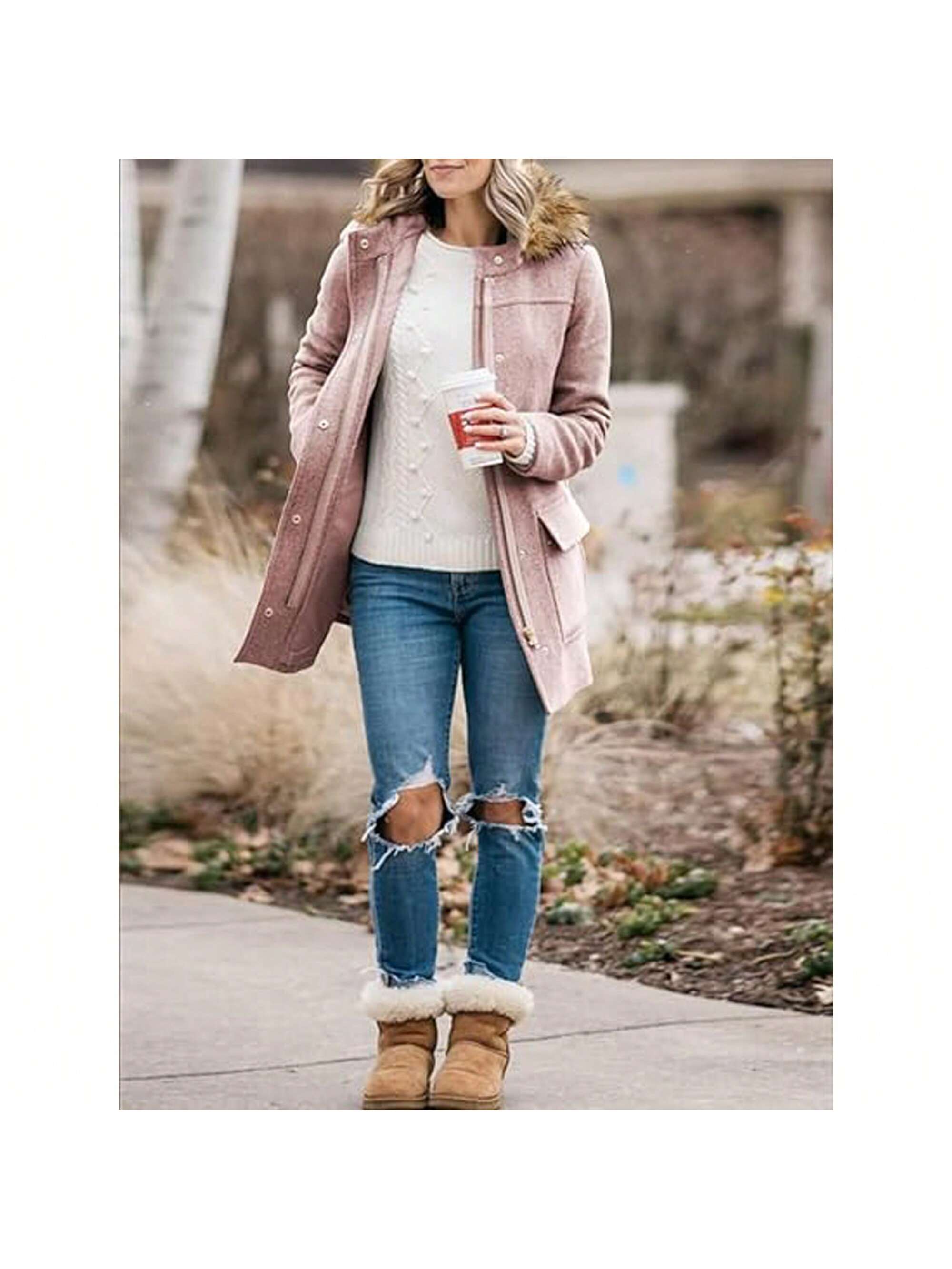 In Pink Women Coats