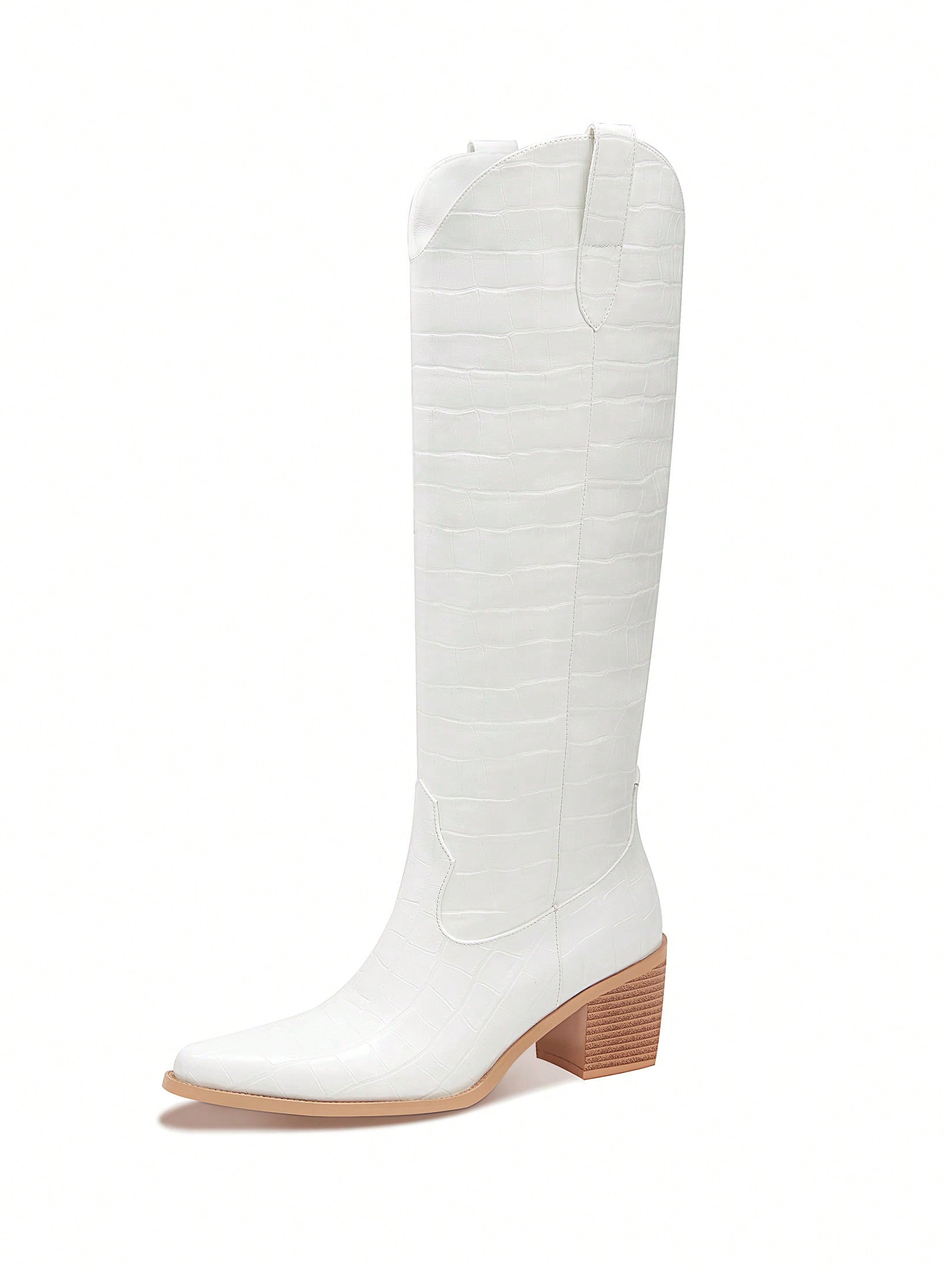 In White Women Over-the-Knee Boots