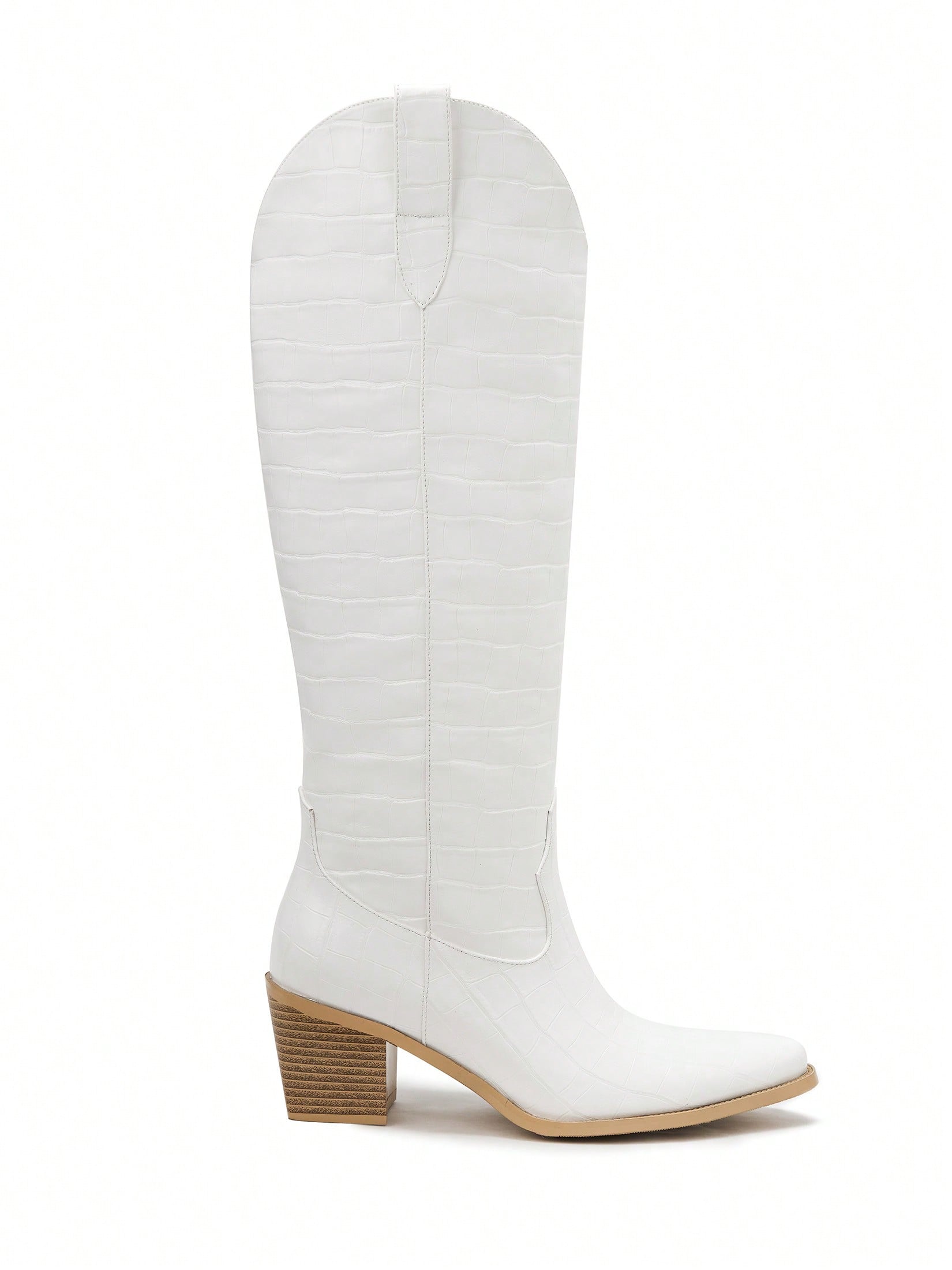 In White Women Over-the-Knee Boots