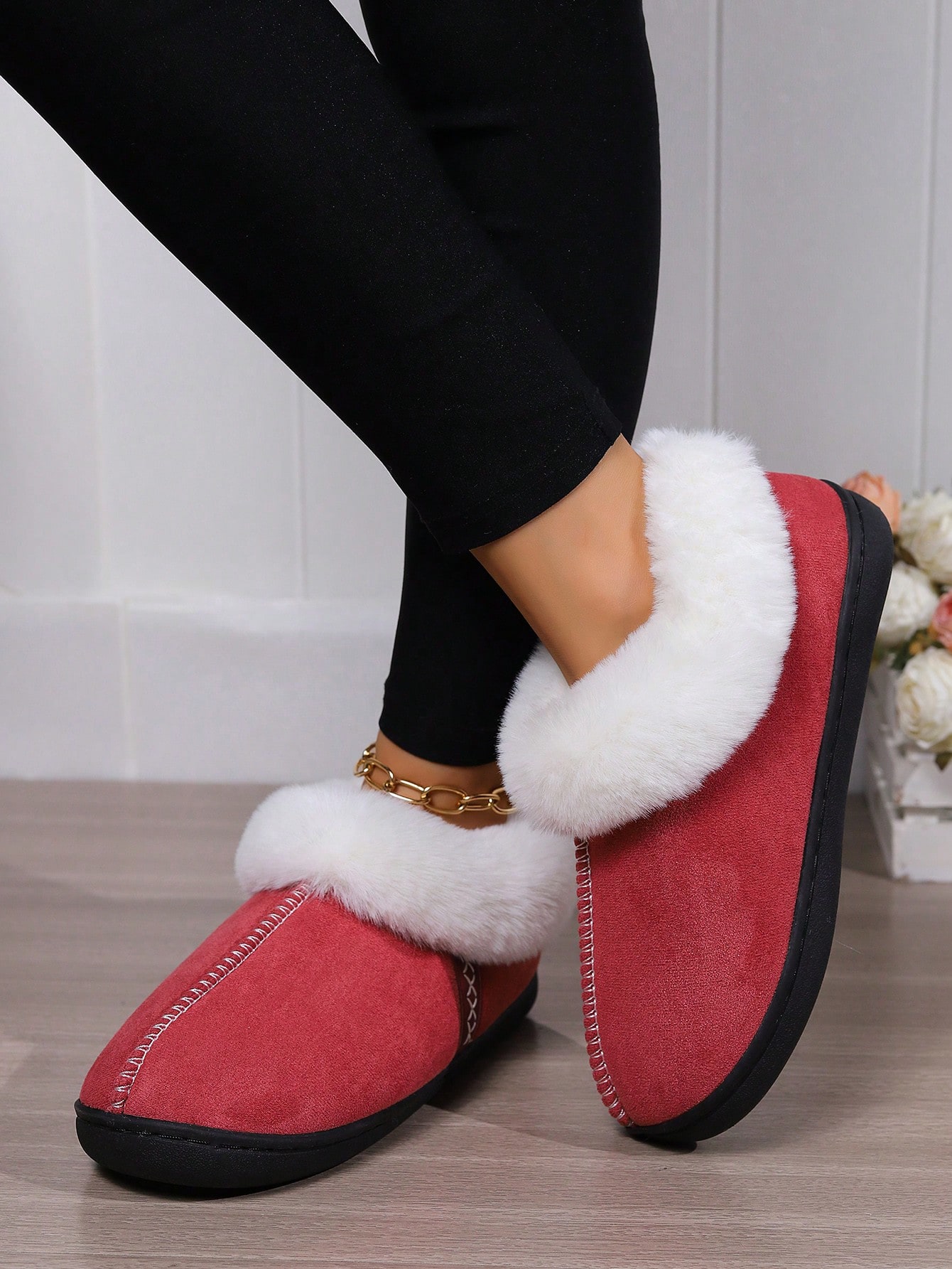 In Red Women Home Slippers