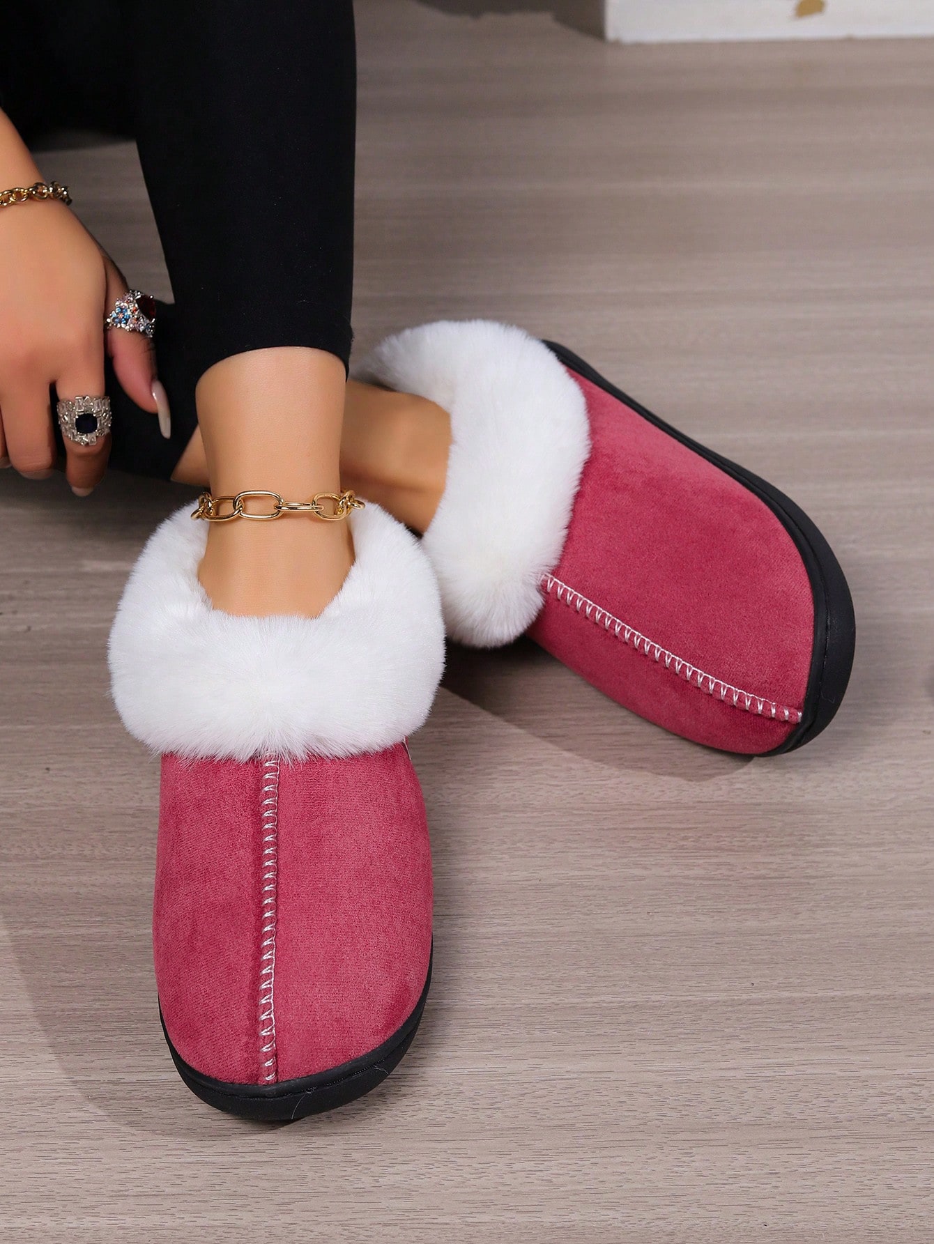 In Red Women Home Slippers