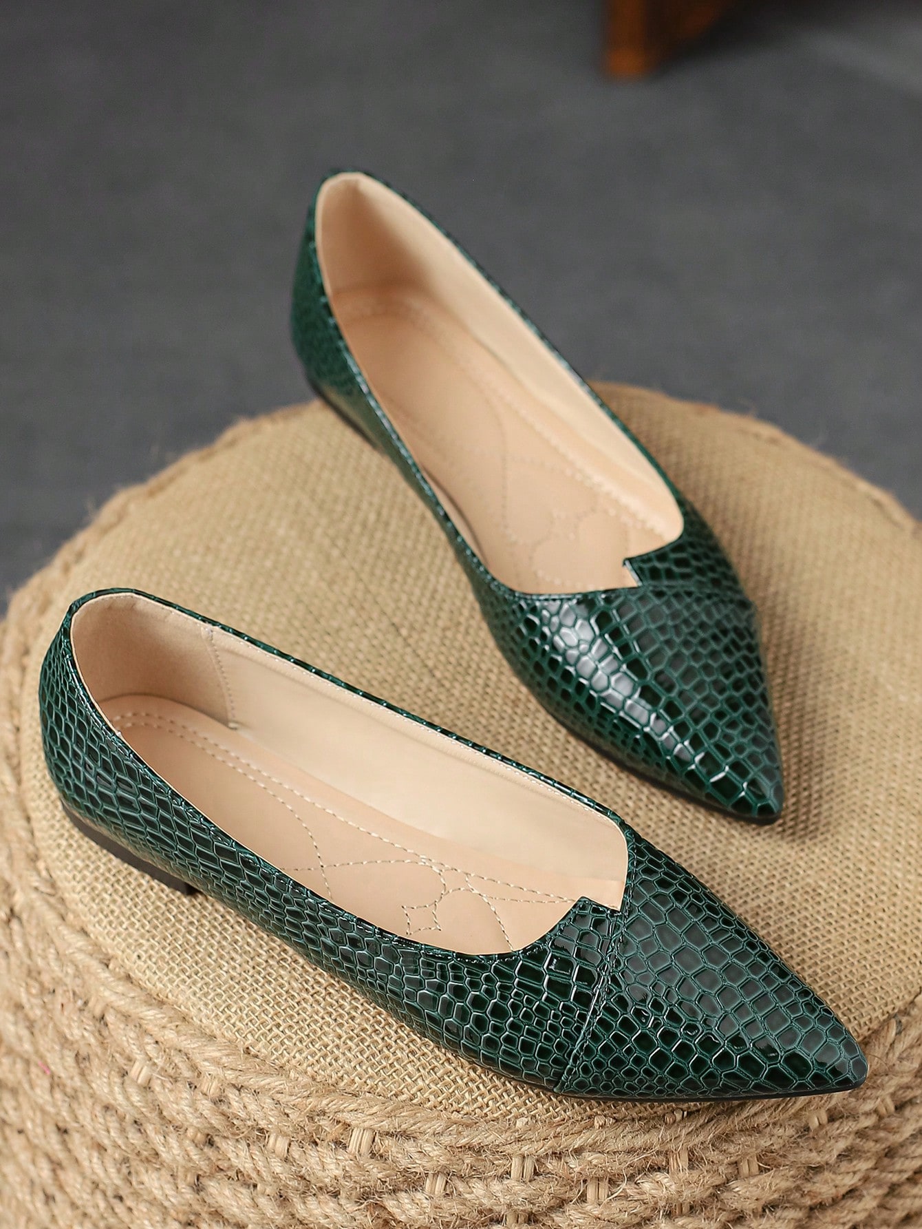 In Olive Green Women Shoes