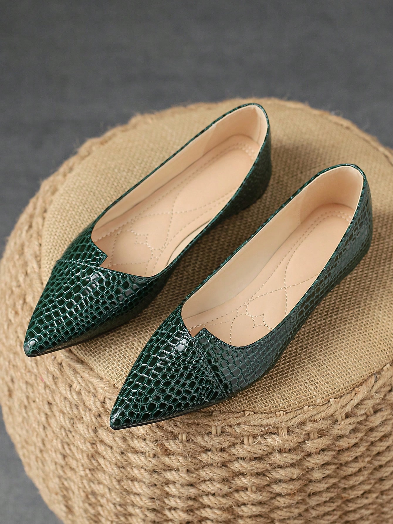 In Olive Green Women Shoes