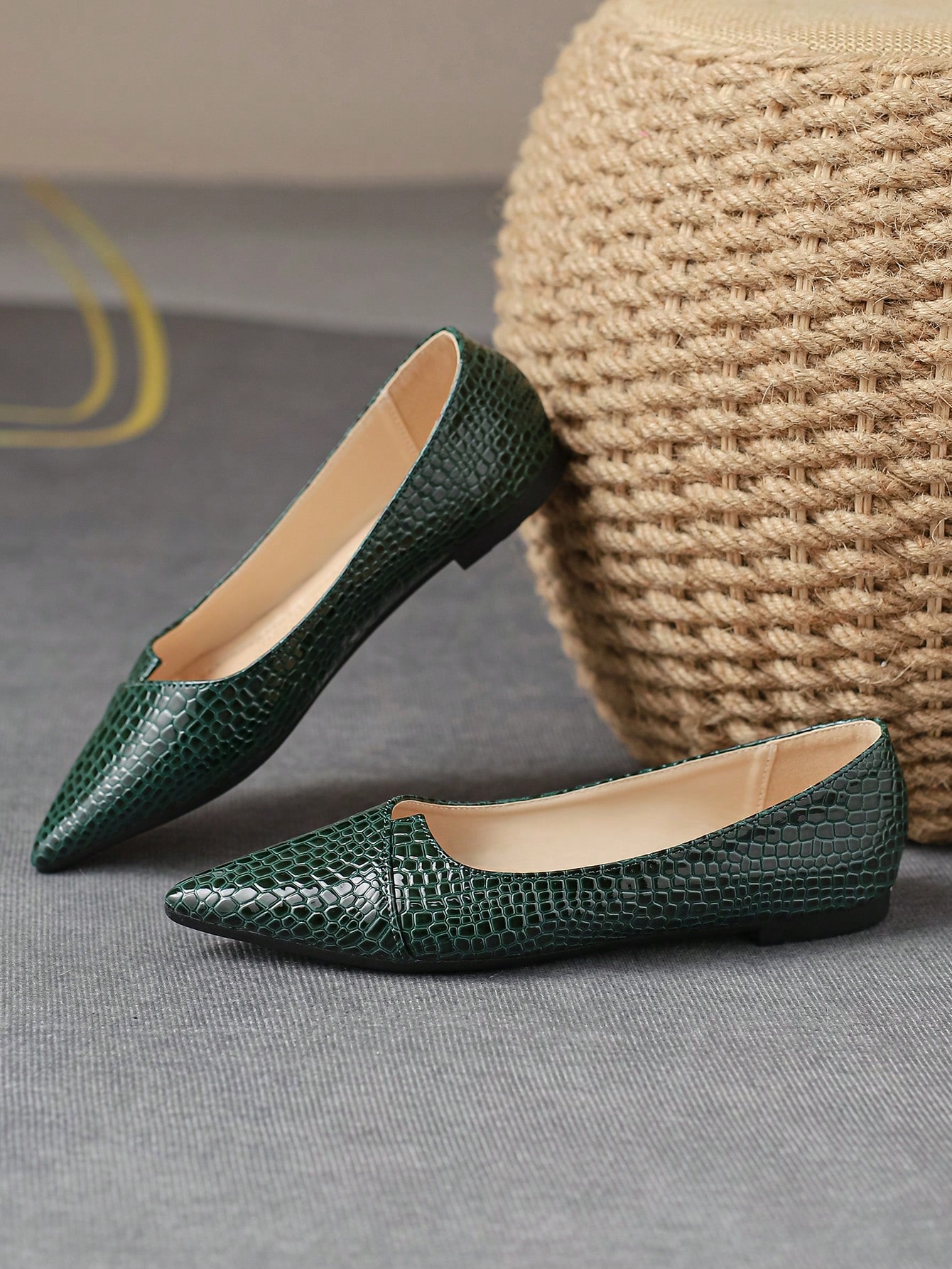 In Olive Green Women Shoes