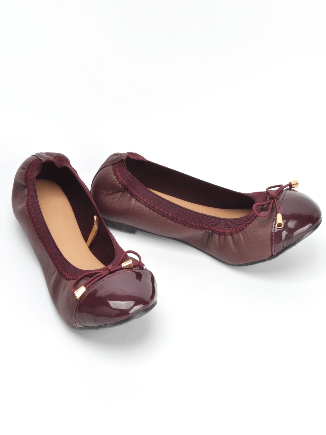 In Burgundy Women Flats