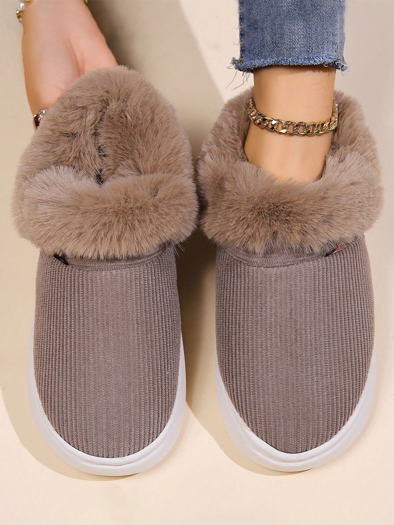 In Khaki Women Home Slippers