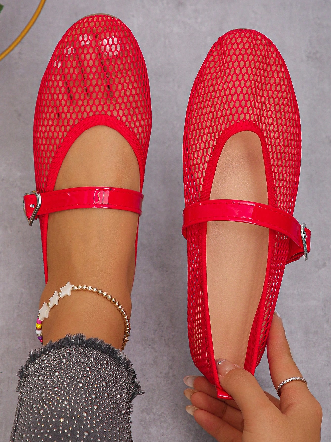 In Red Women Flats