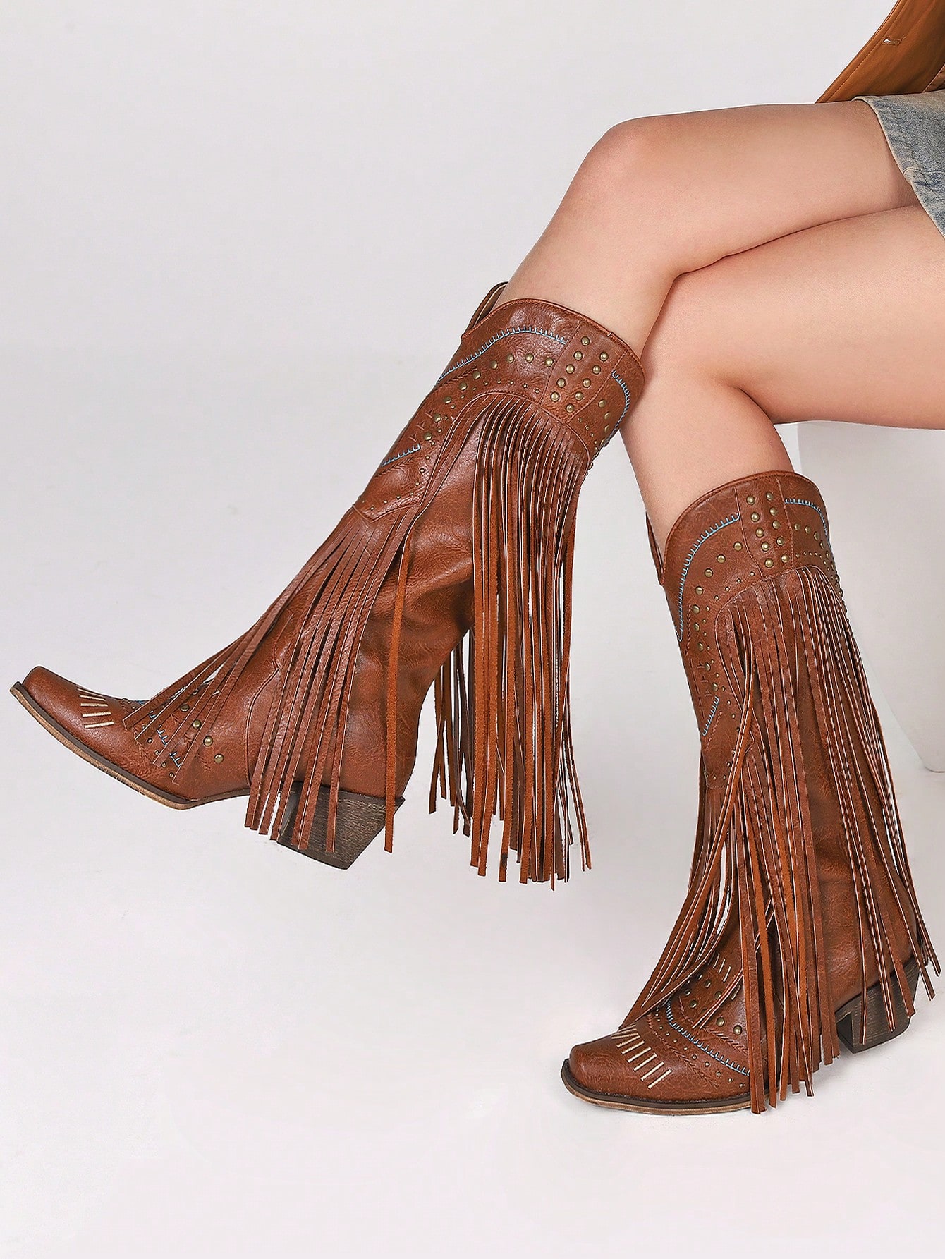 In Brown Women Knee-High Boots