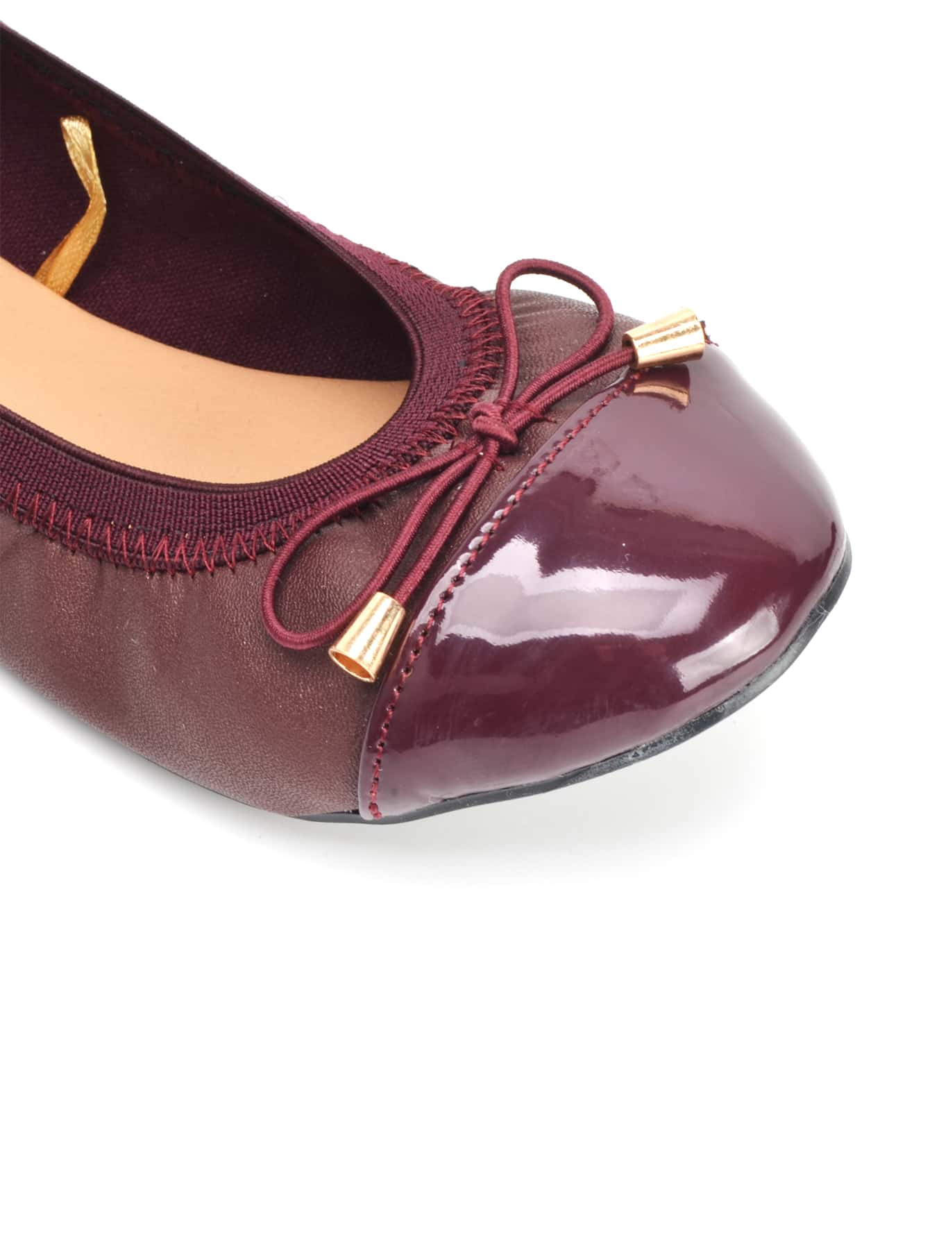 In Burgundy Women Flats