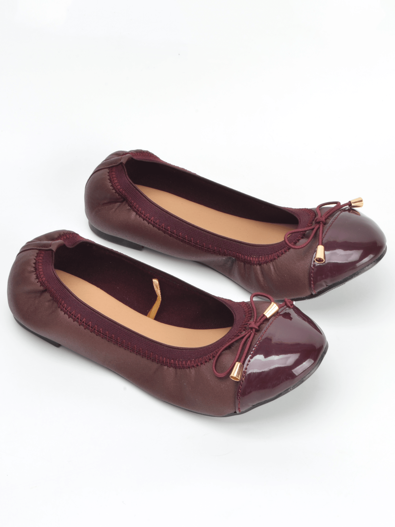 In Burgundy Women Flats